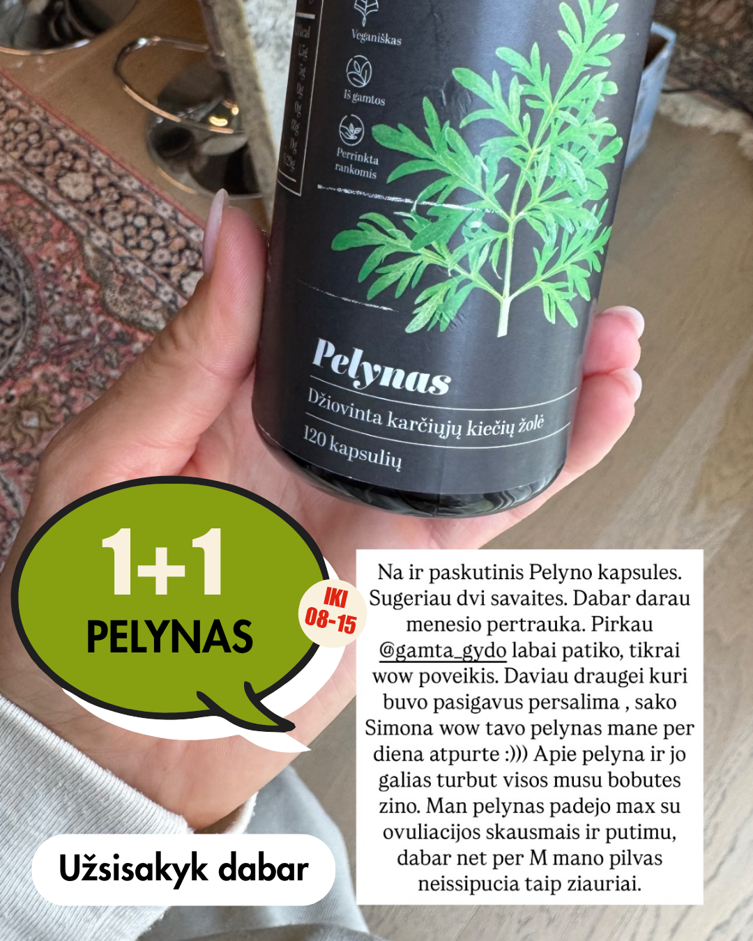 Atsakymai gamtoje Facebook ad: Žolinių AKCIJA Pelynui 1 + 1