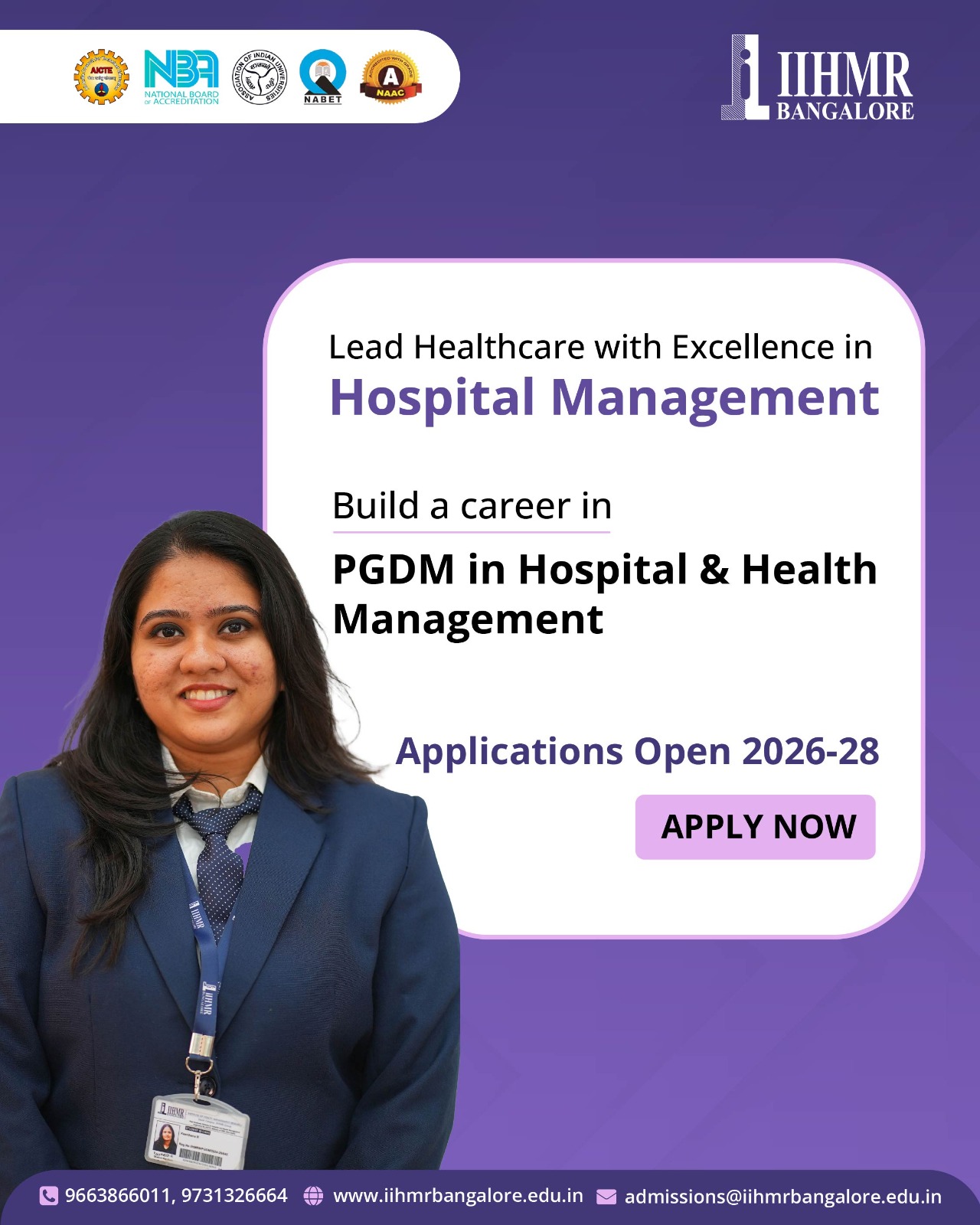 Institute of Health Management Research, Bangalore Facebook ad