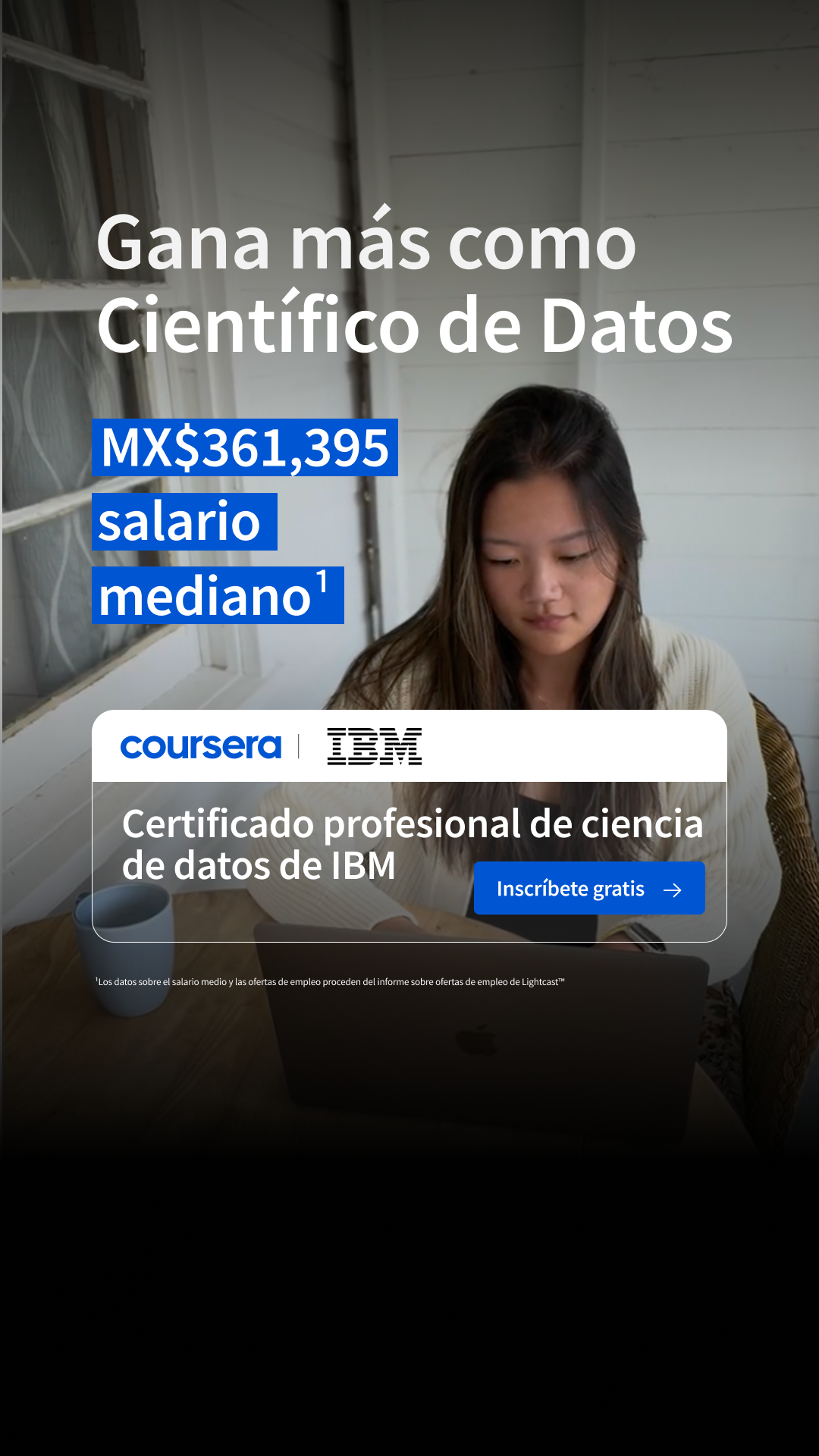 Coursera Facebook ad