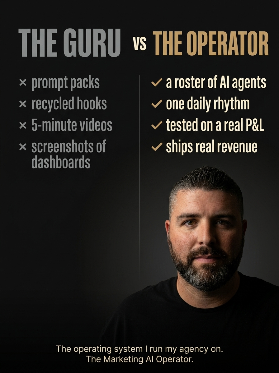 Thechrismarrano Facebook ad: Operators Build. Everyone Else Prompts.