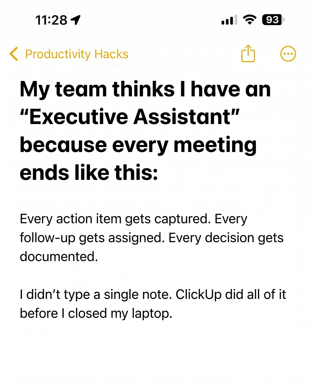 ClickUp Facebook ad