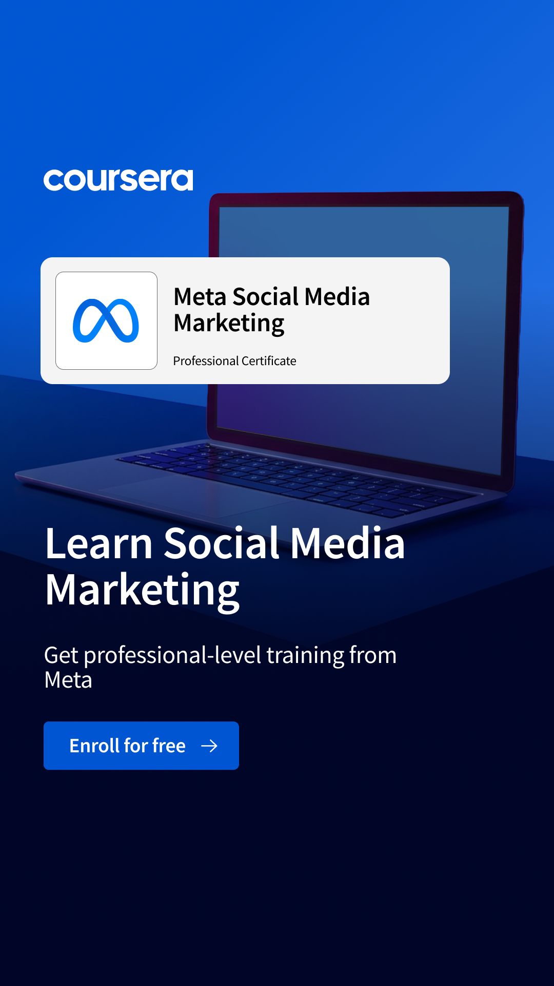 Coursera Facebook ad