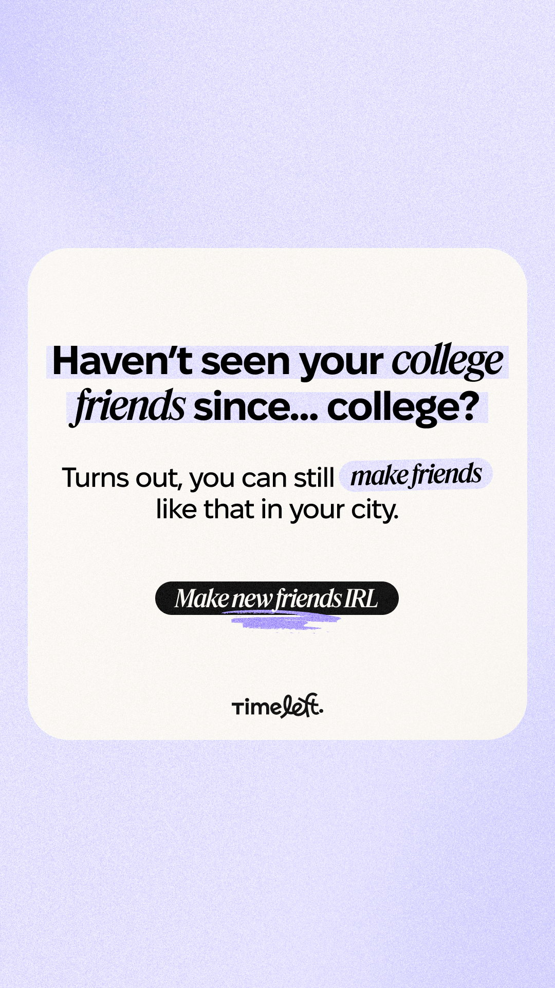 Timeleft Facebook ad