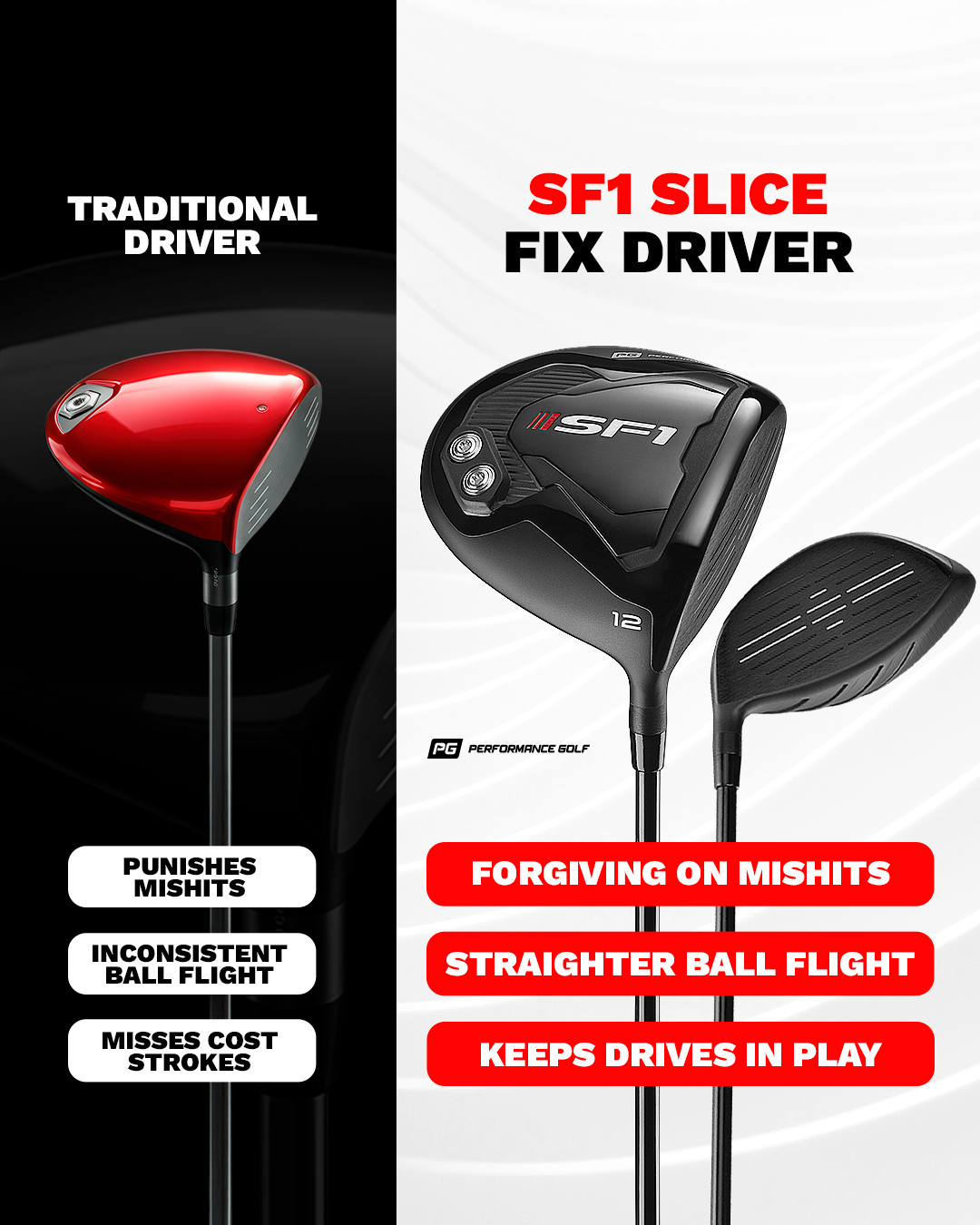 Performance Golf Facebook ad