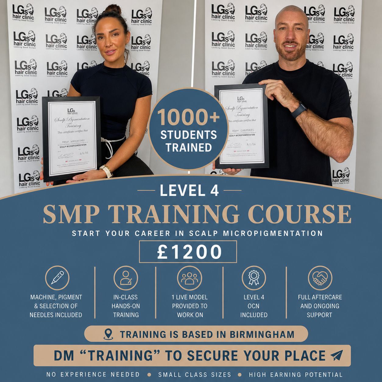 LGS Hair Clinic Facebook ad: Looking for a high-income skill you can start…