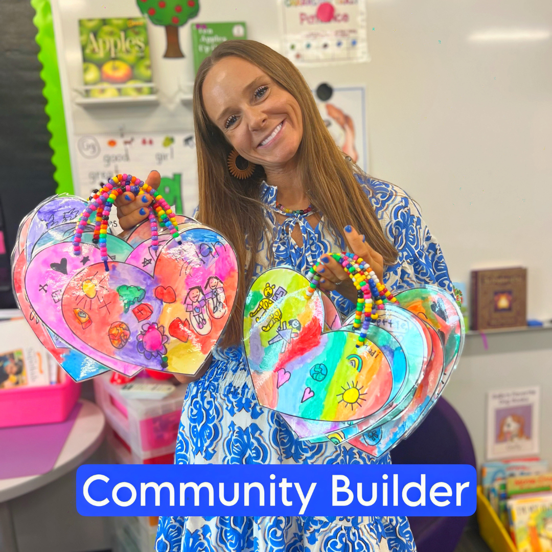 Really Good Stuff Facebook ad: My kinders created these beautiful Kindness Hearts.