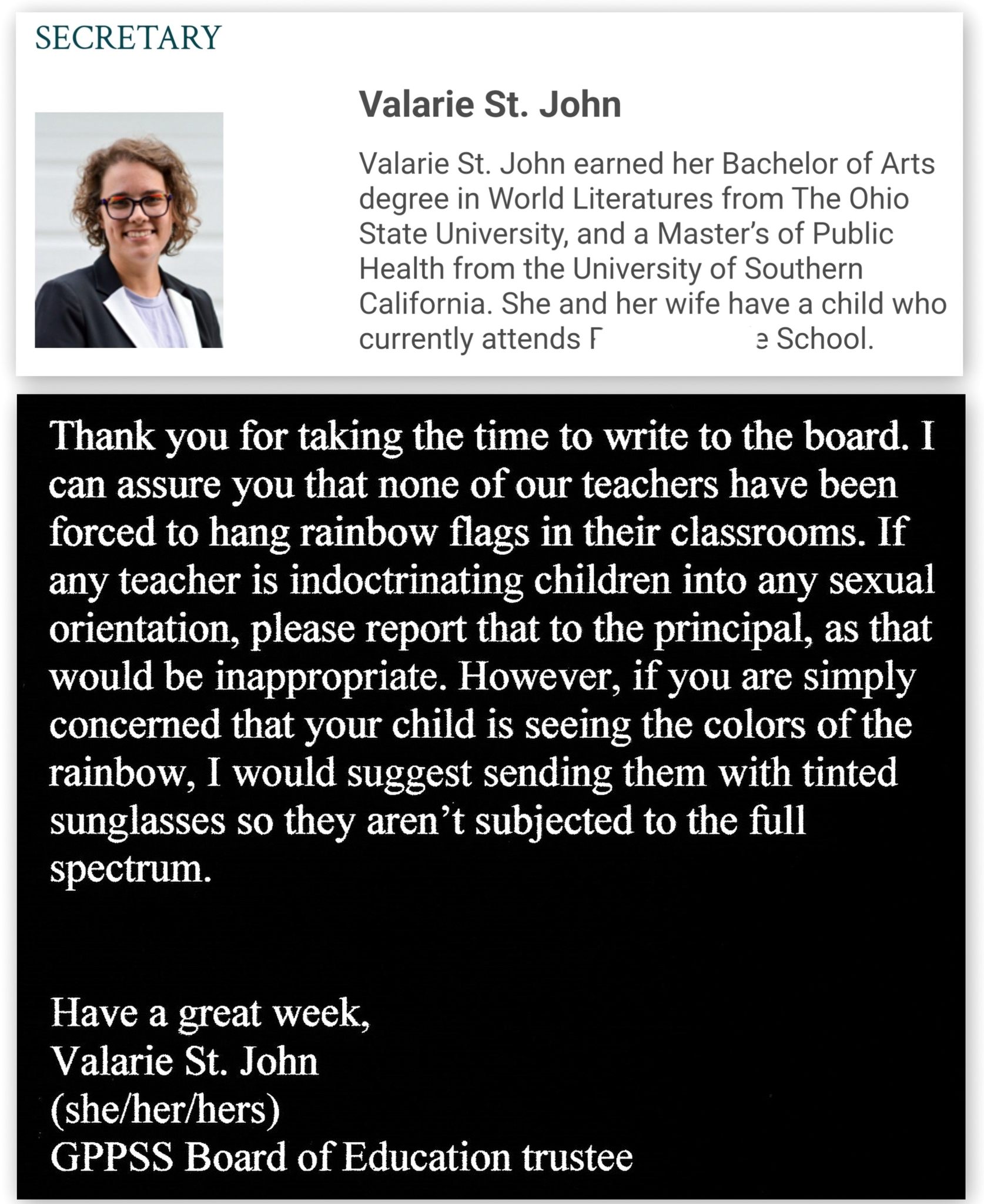 Grosse Pointe Public Schools Concerned Parents Facebook ad