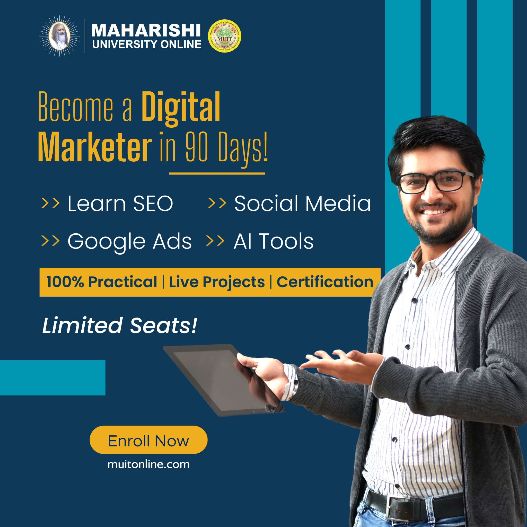 Maharishi University Online Facebook ad