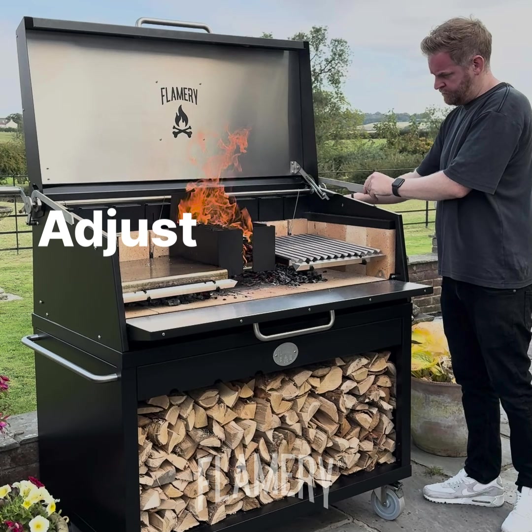 Flamery Facebook ad: Wood-Fired Asado Grills, Made in Yorkshire