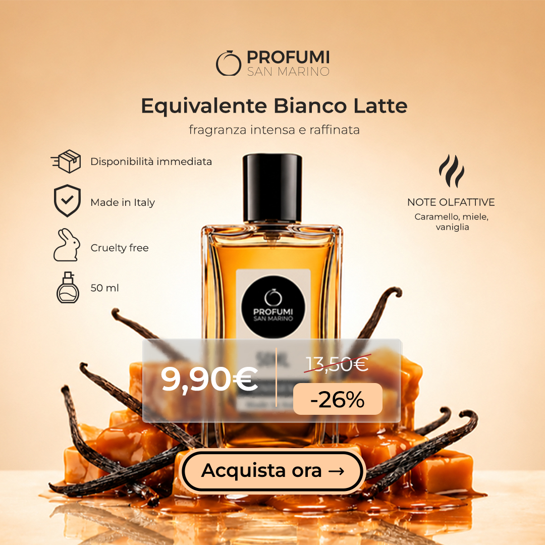 Profumi San Marino Facebook ad: Equivalente Bianco Latte