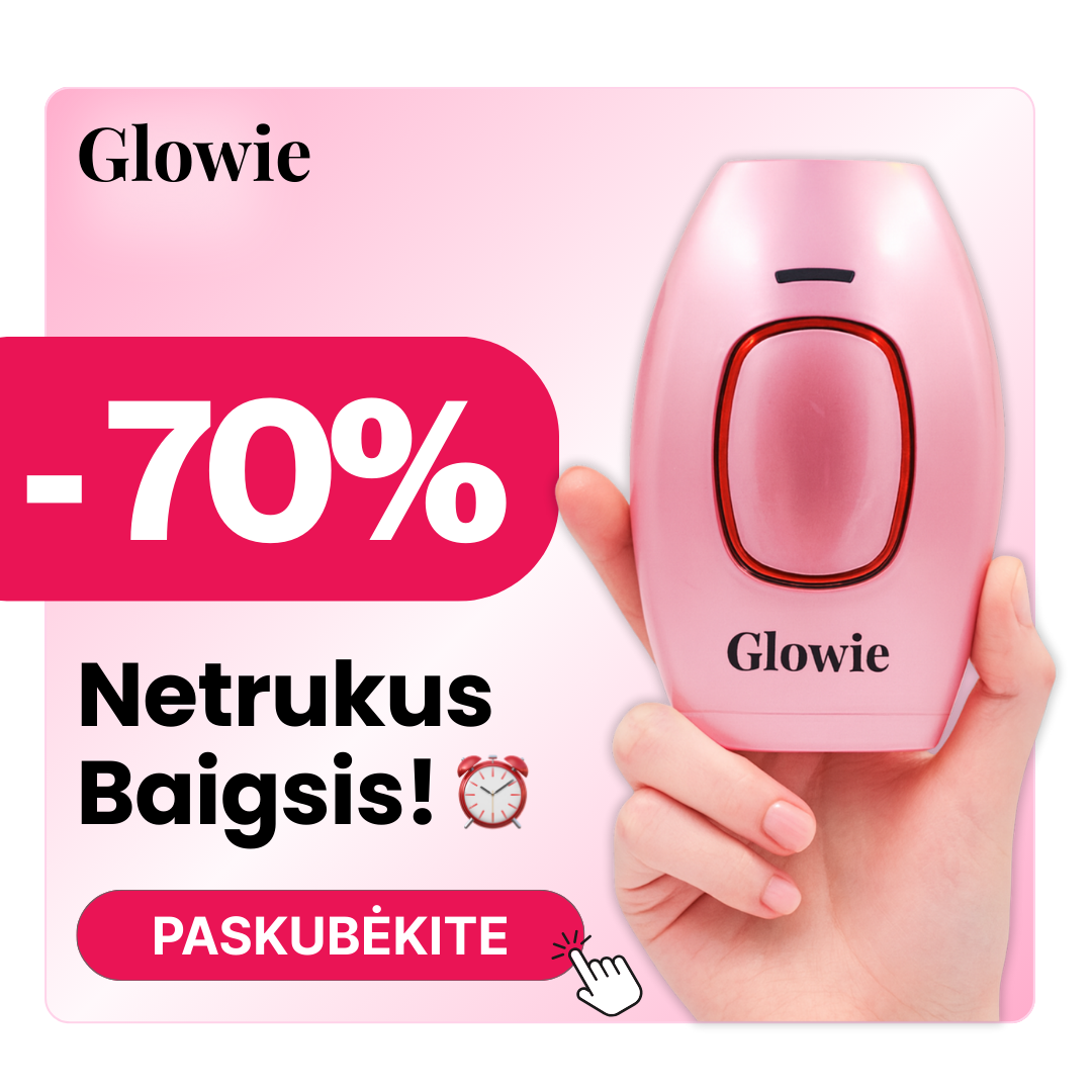Glowie.lt Facebook ad: 70% NUOLAIDA!
