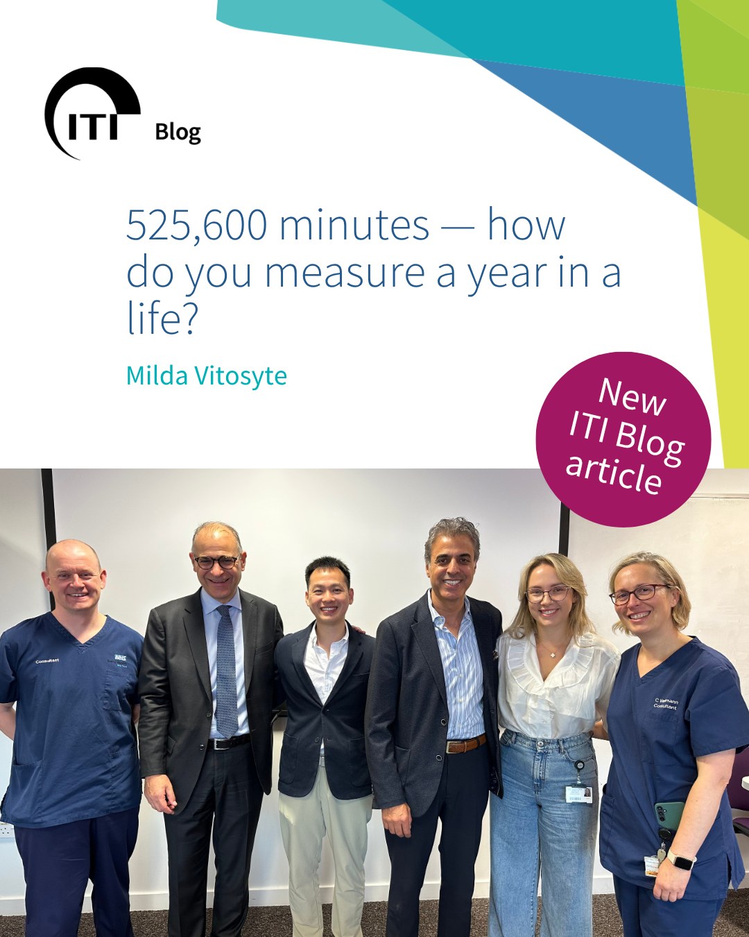 ITI International Team for Implantology Facebook ad: 525,600 minutes, how do you measure a year…