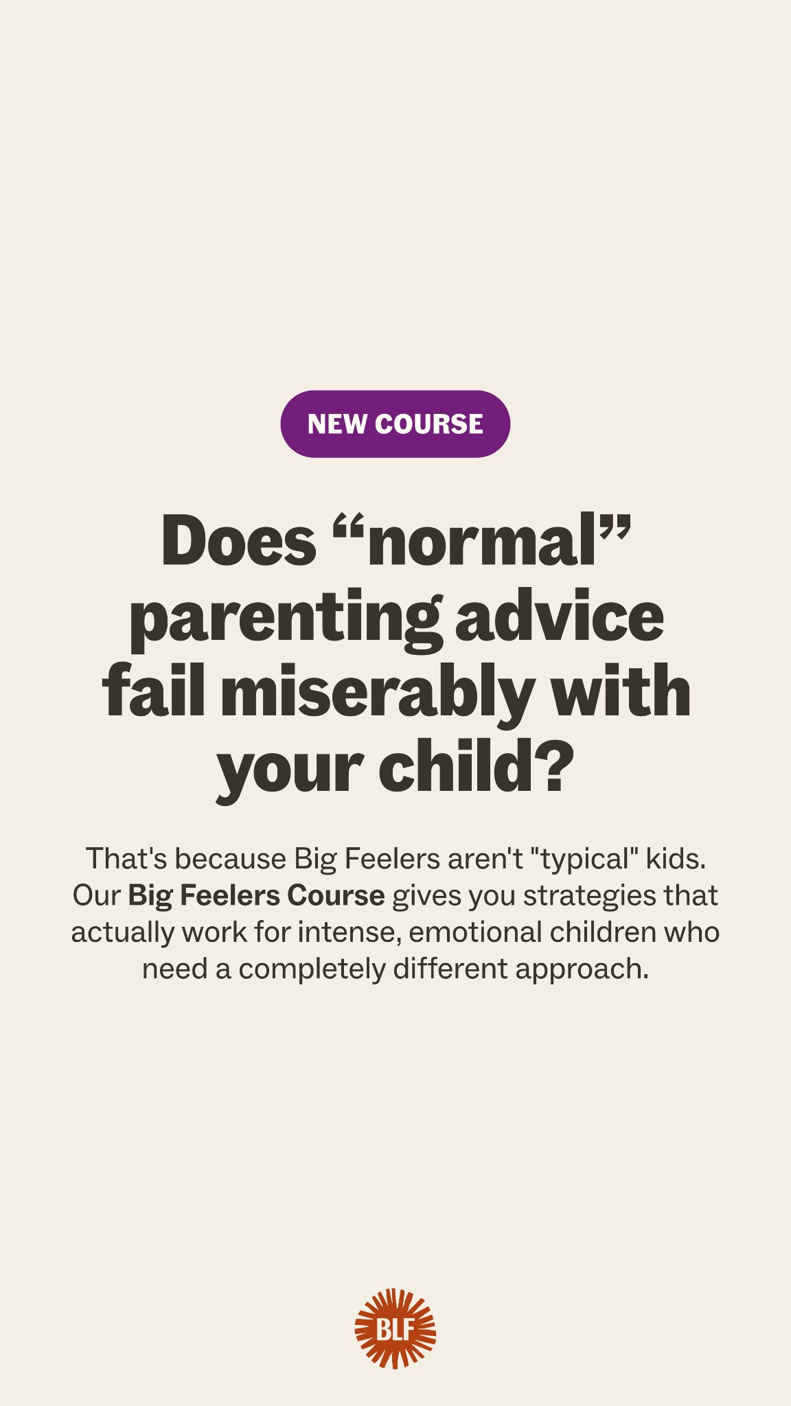 Big Little Feelings Facebook ad