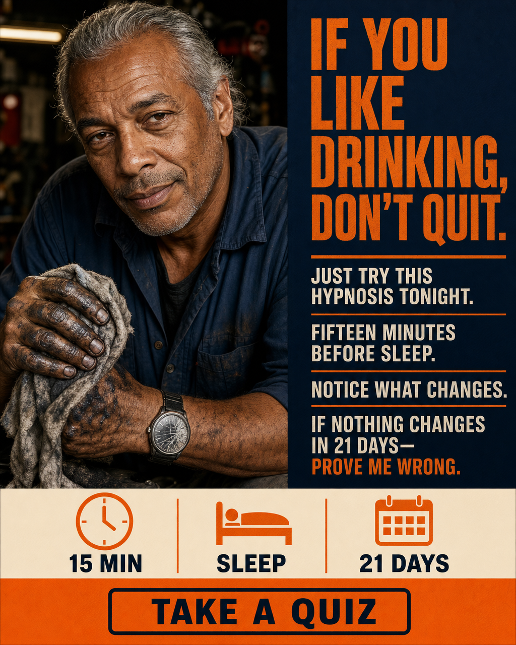 Hypnosis to Stop Drinking Facebook ad