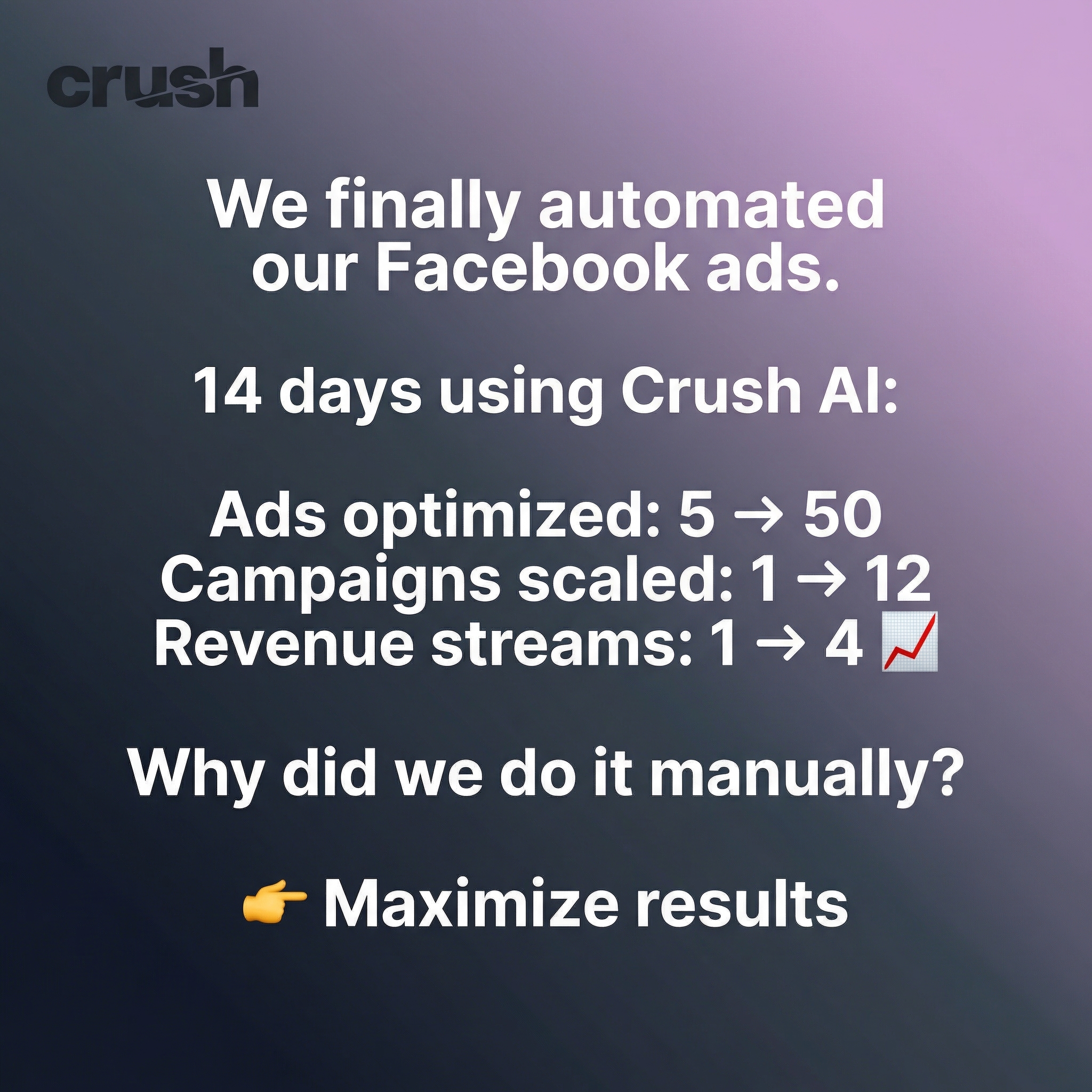 trycrush.ai Facebook ad