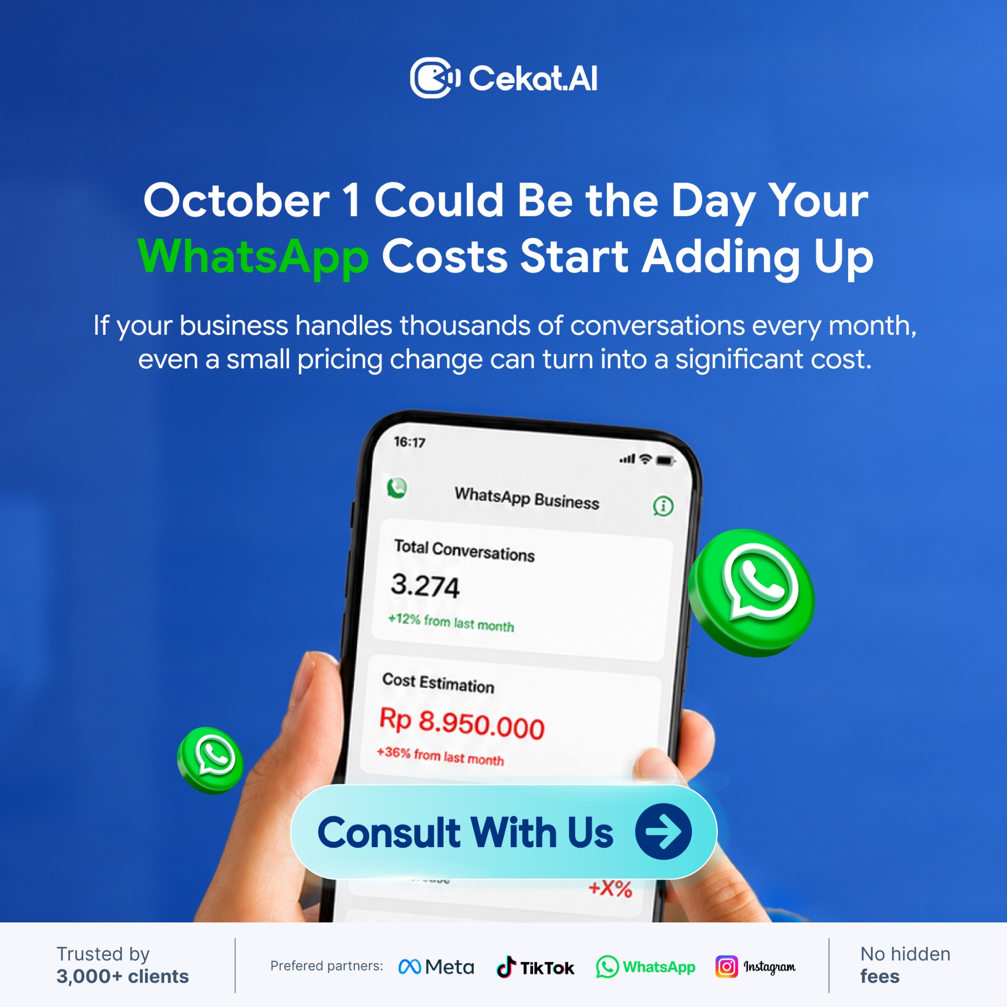 Cekat.AI Facebook ad: Build a Smarter WhatsApp Setup