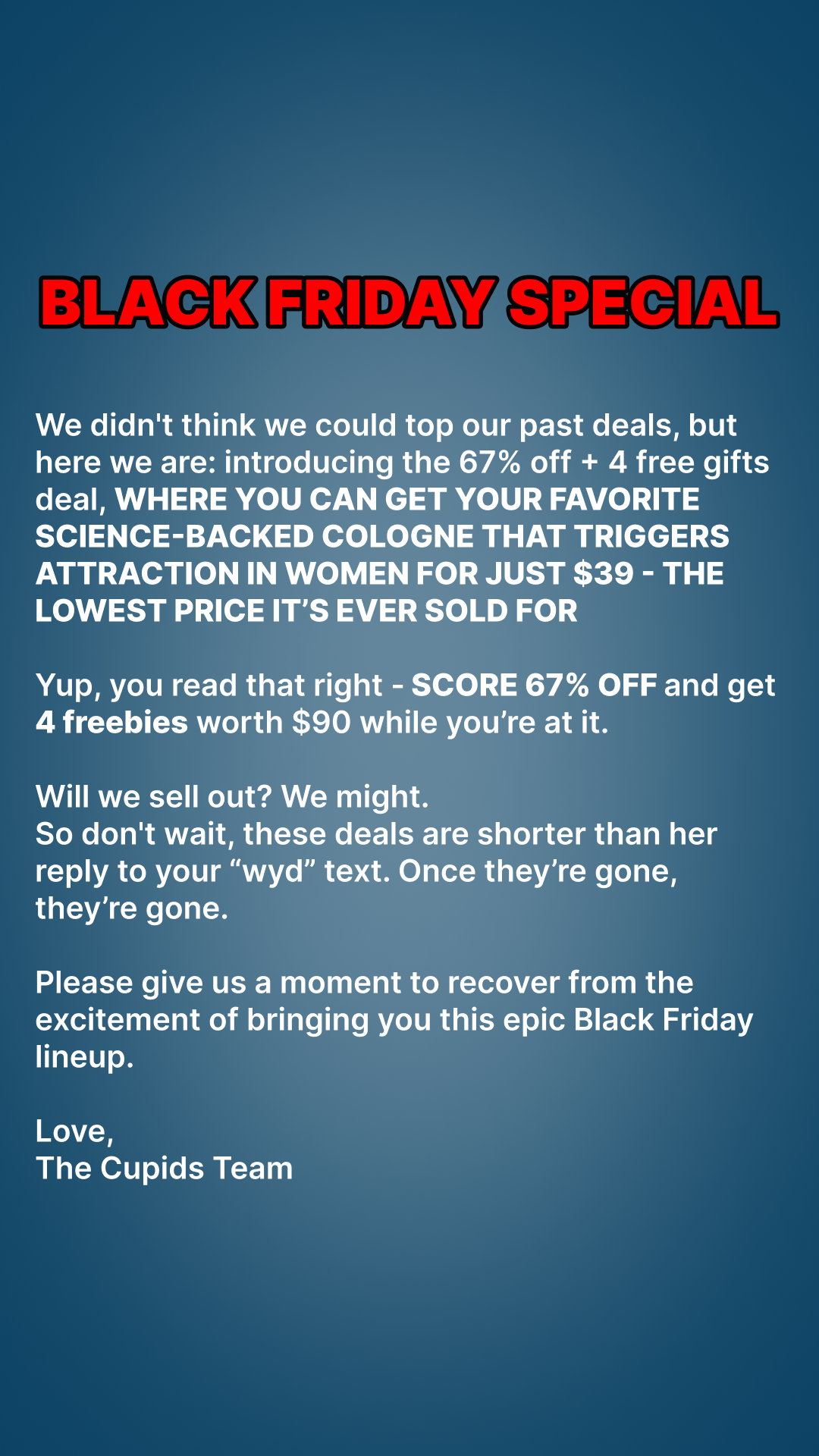 Try Cupids Facebook ad