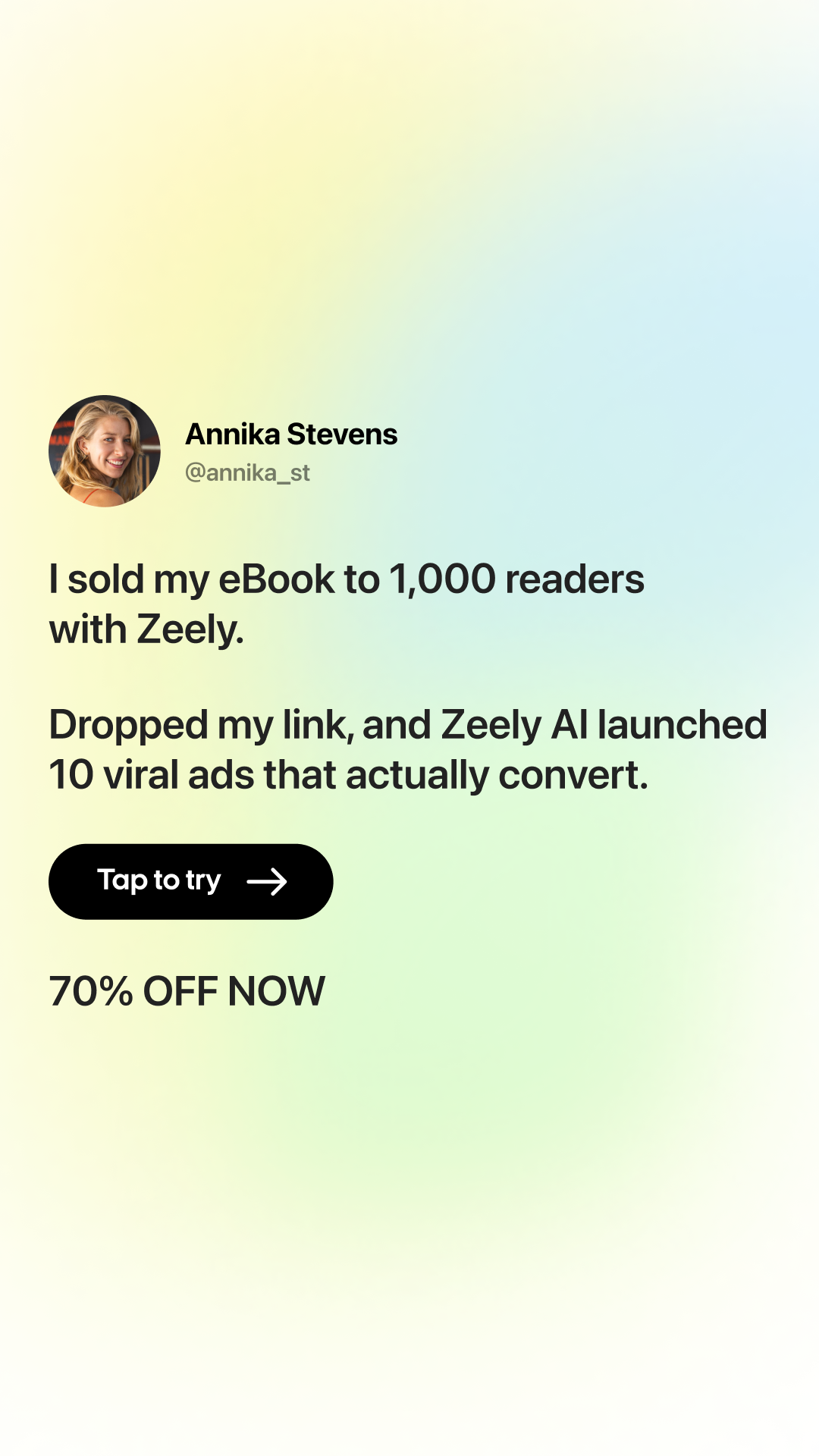 Zeely Facebook ad