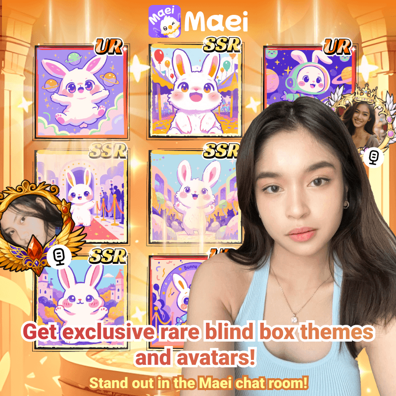 Maei Facebook ad: Lively social voice chat community