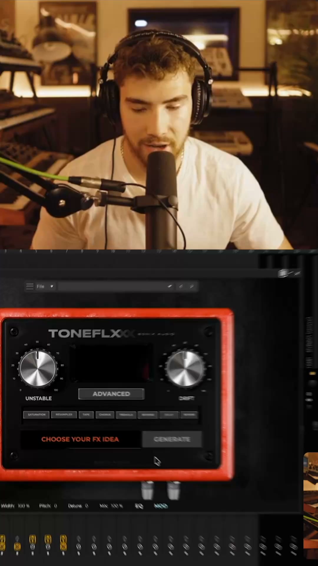 Sonix Audio Facebook ad: Generate FX in 2 Clicks