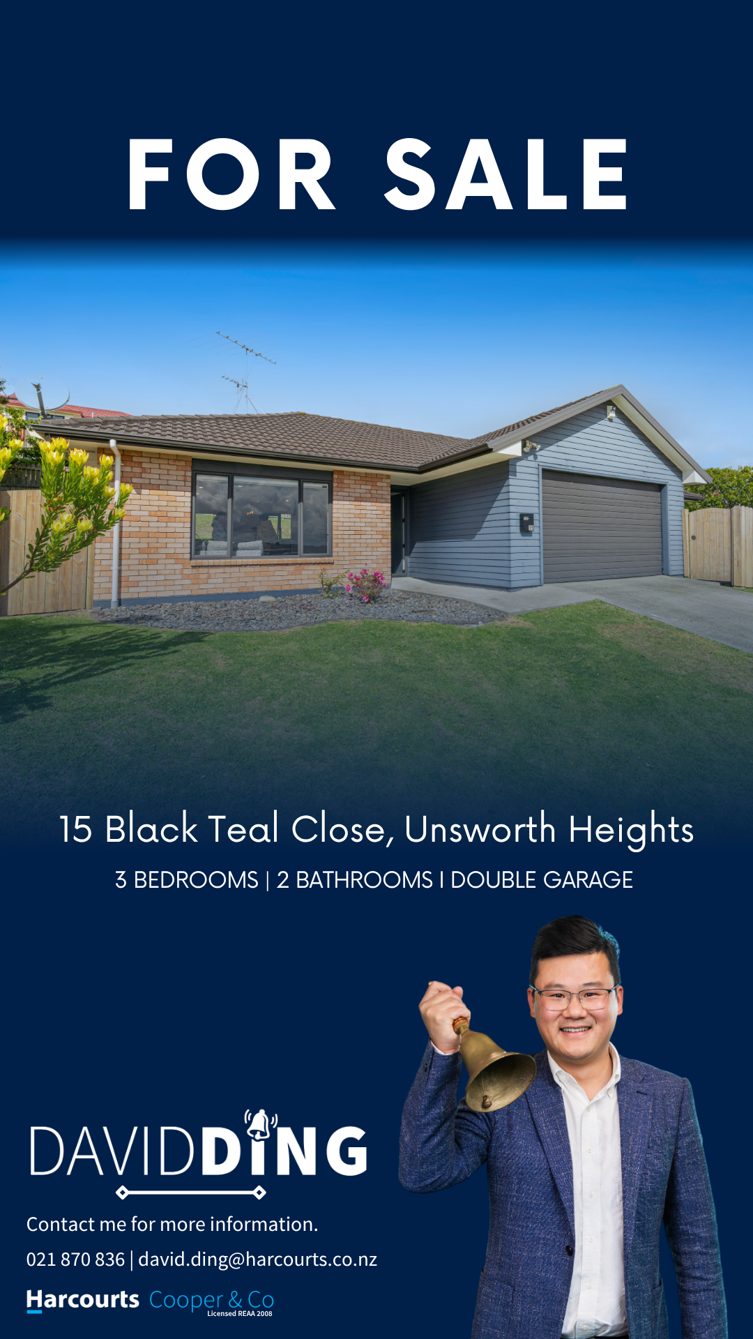 David Ding Real Estate Facebook ad: 15 Black Teal Close, Unsworth Heights