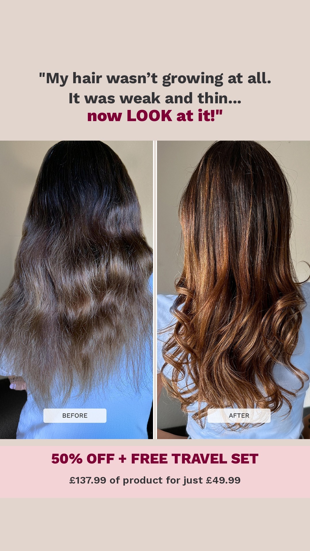 Hairburst Facebook ad