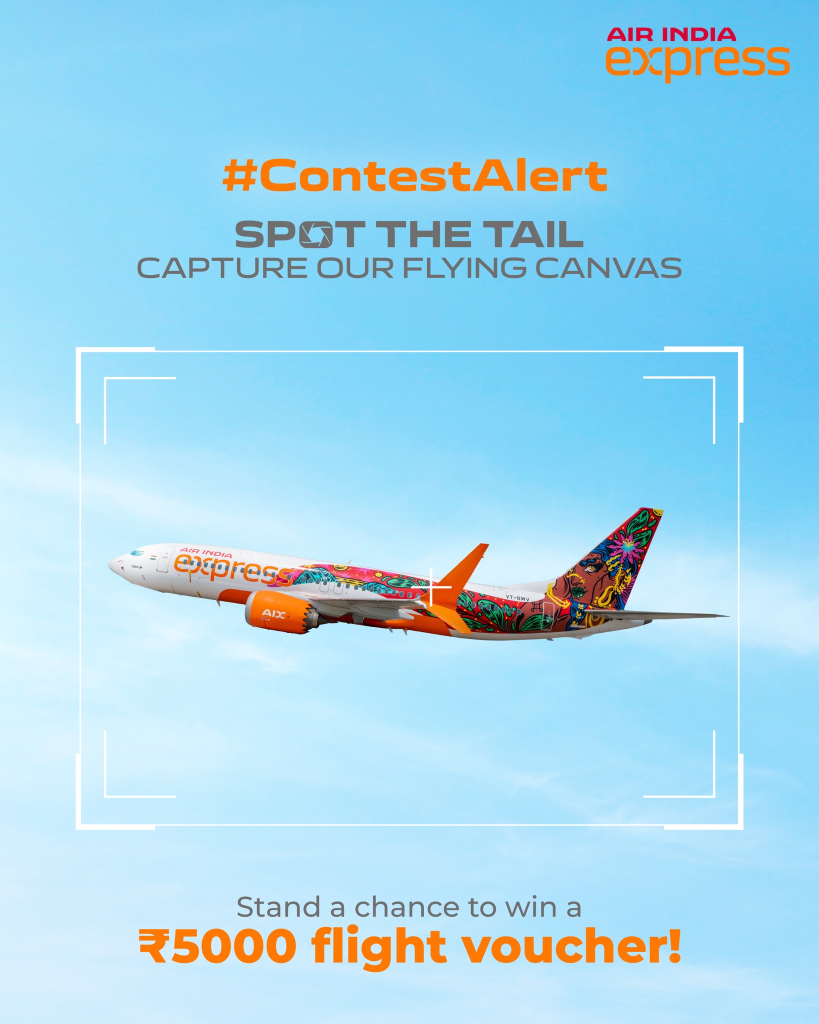 Air India Express Facebook ad: This our Flying Canvas is ready to steal…