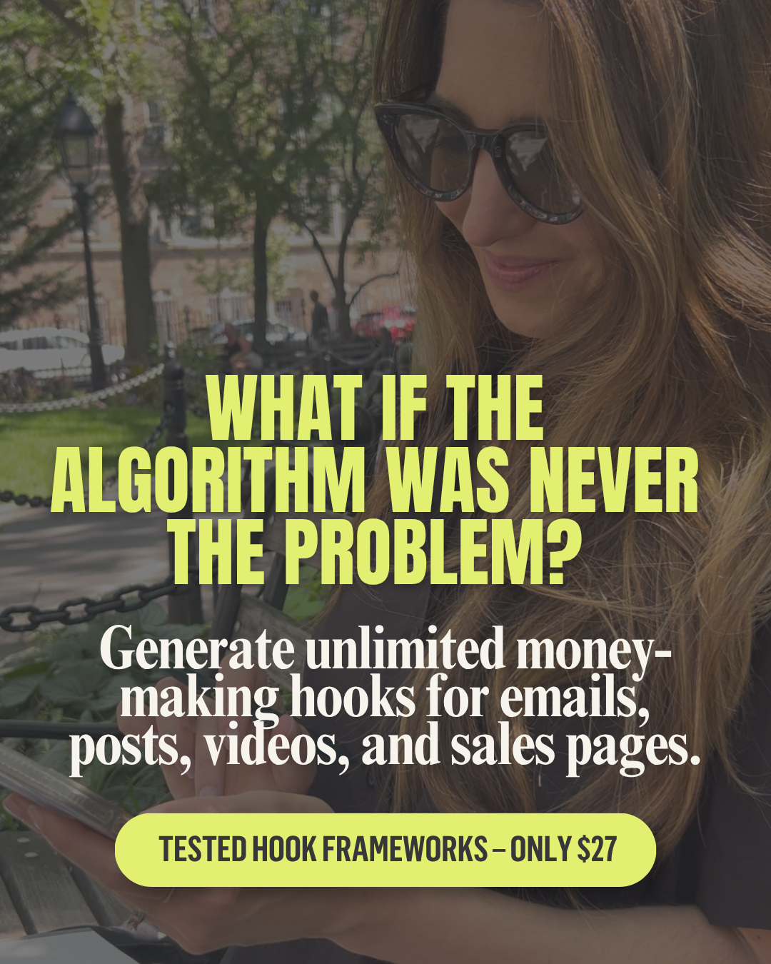 Marie Forleo Facebook ad: Make more sales with strong hooks!