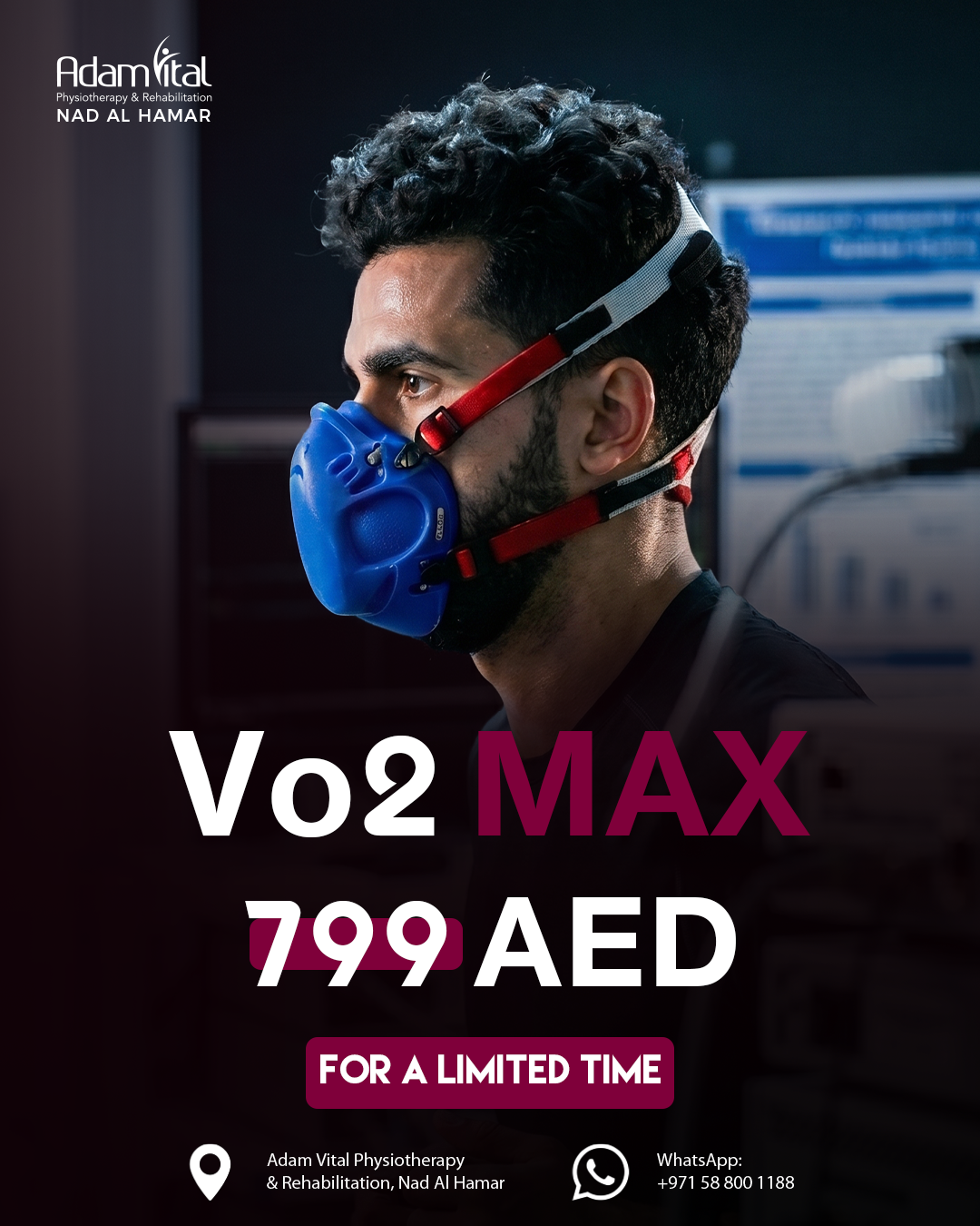 Adam Vital Physiotherapy & Rehabilitation Facebook ad: Ready to take your performance to the next…