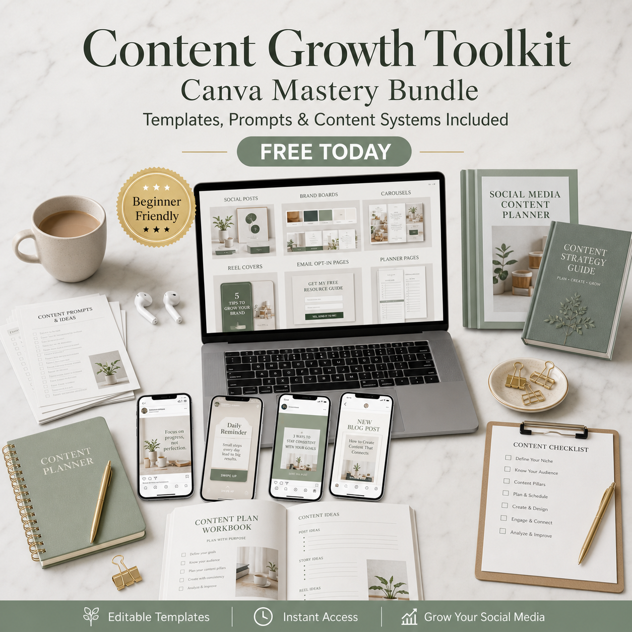 Luna Creates Facebook ad: Social Media Managers: 7,500+ Templates, Free This Week