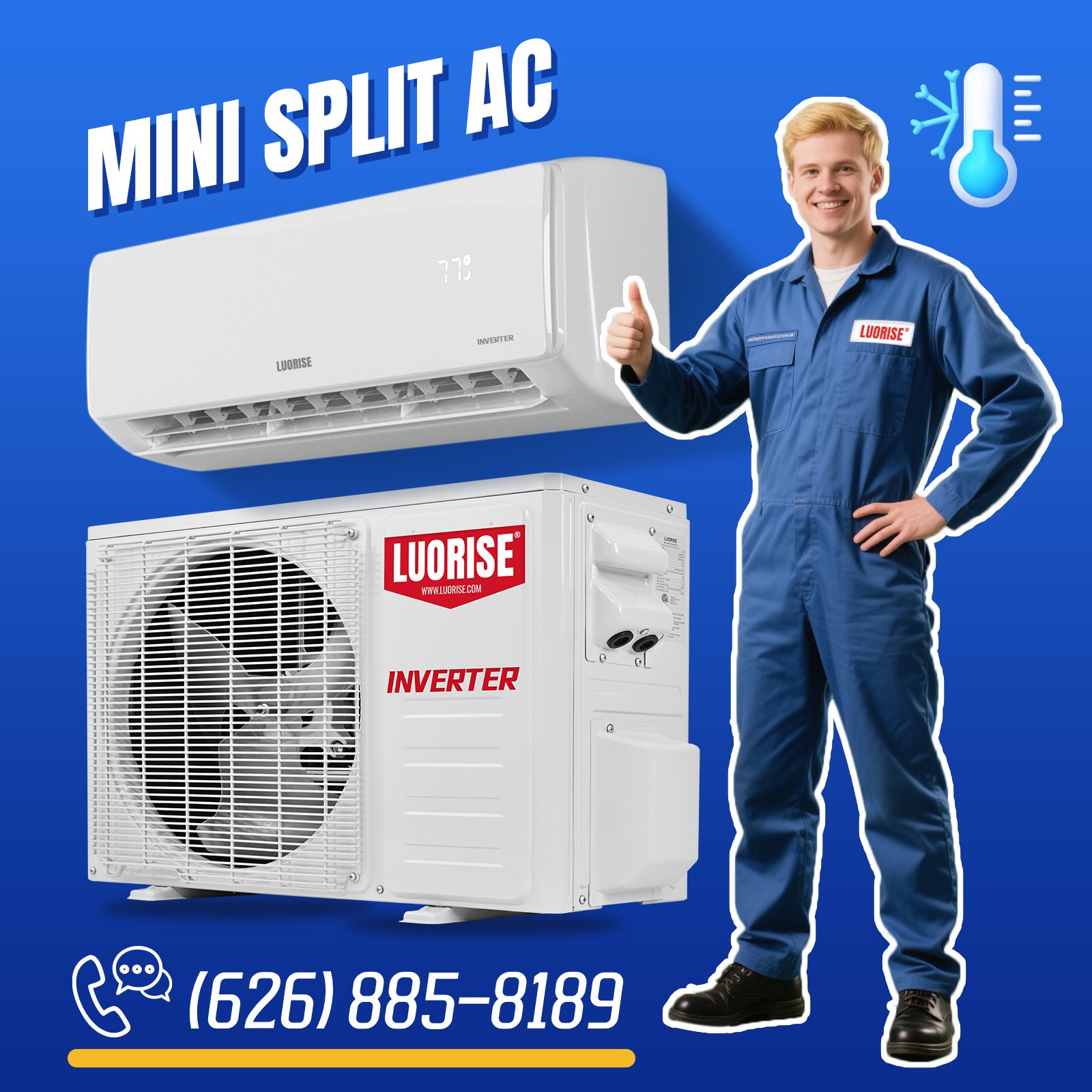 James Luo Facebook ad: Installers' Favorite - Mini Split AC 12K-36K