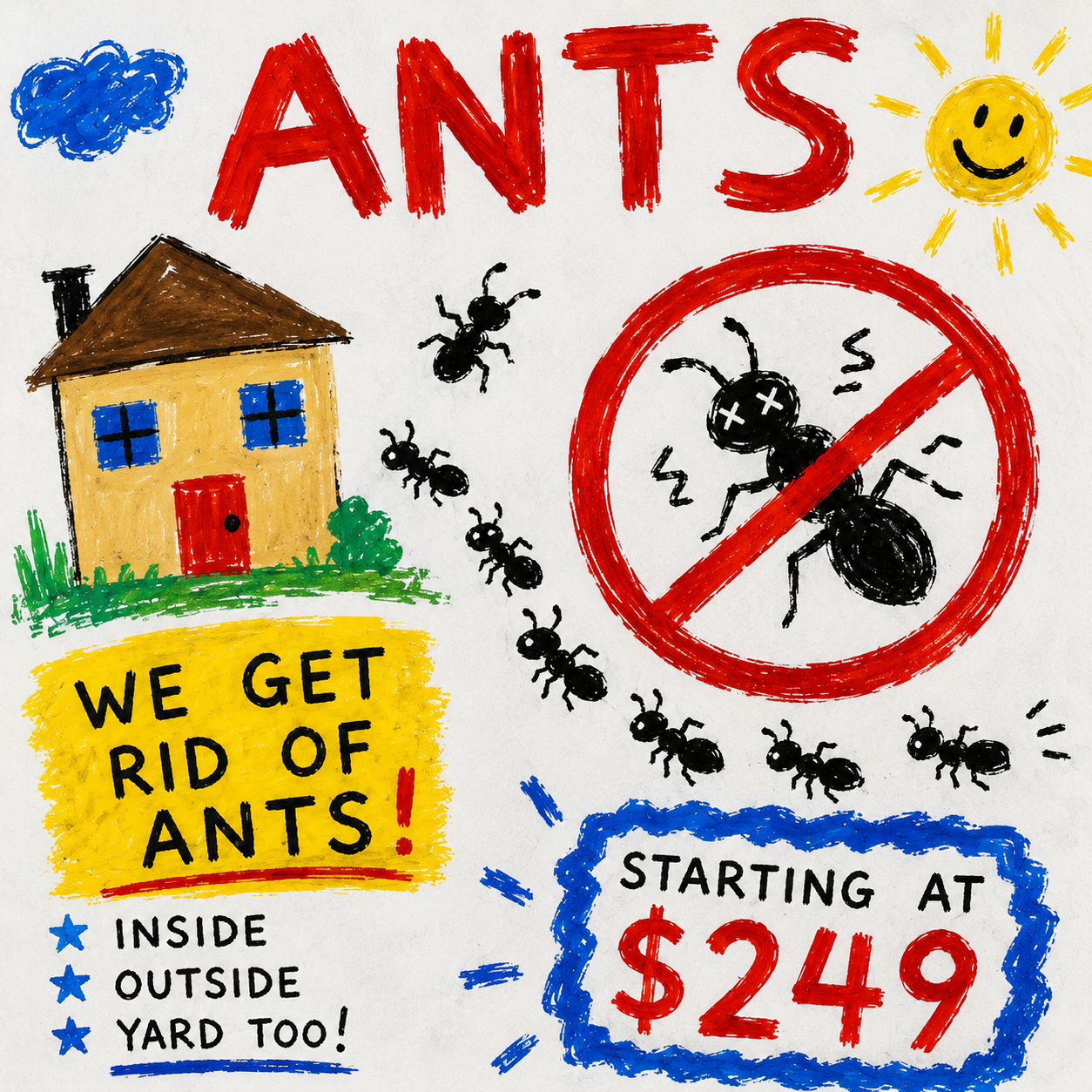 Hoplon Pest Control Facebook ad: Get Rid of Ants Fast