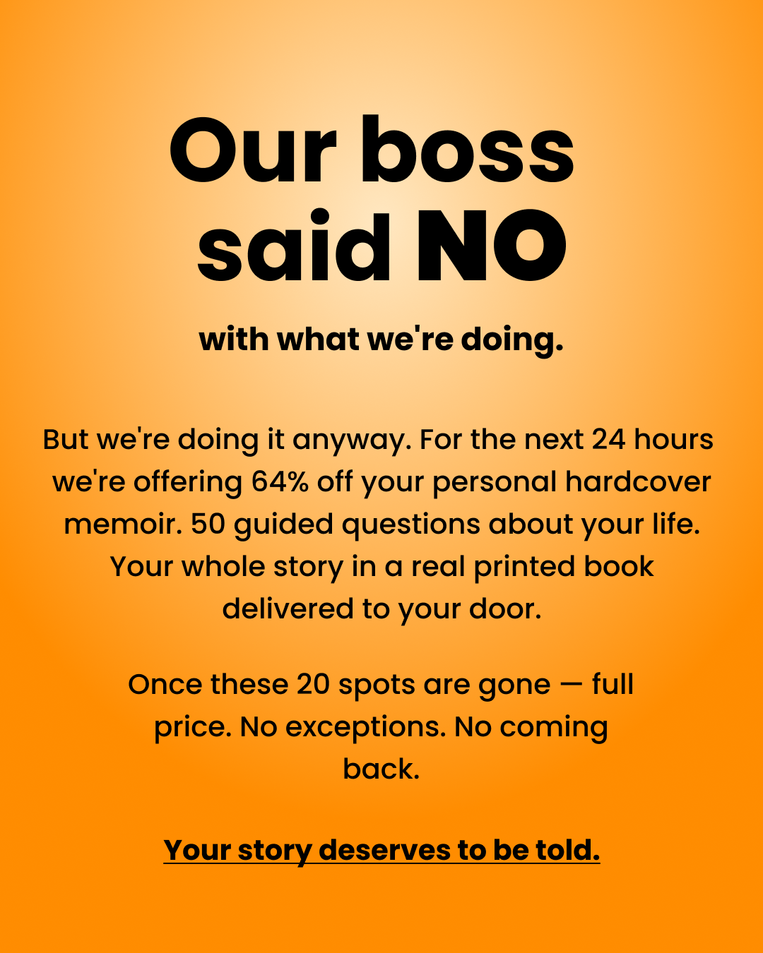 Memowrite Facebook ad