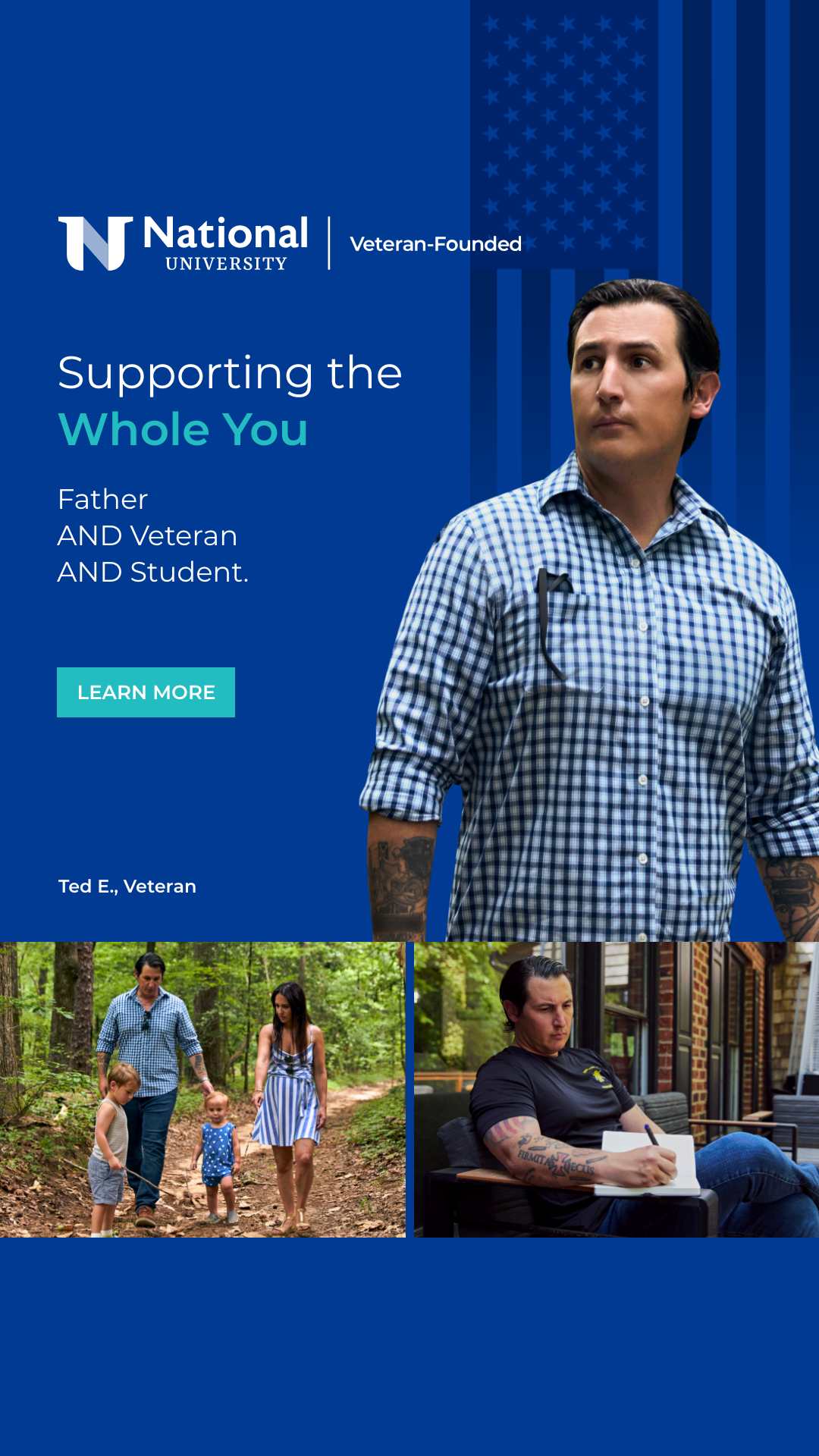 National University Facebook ad