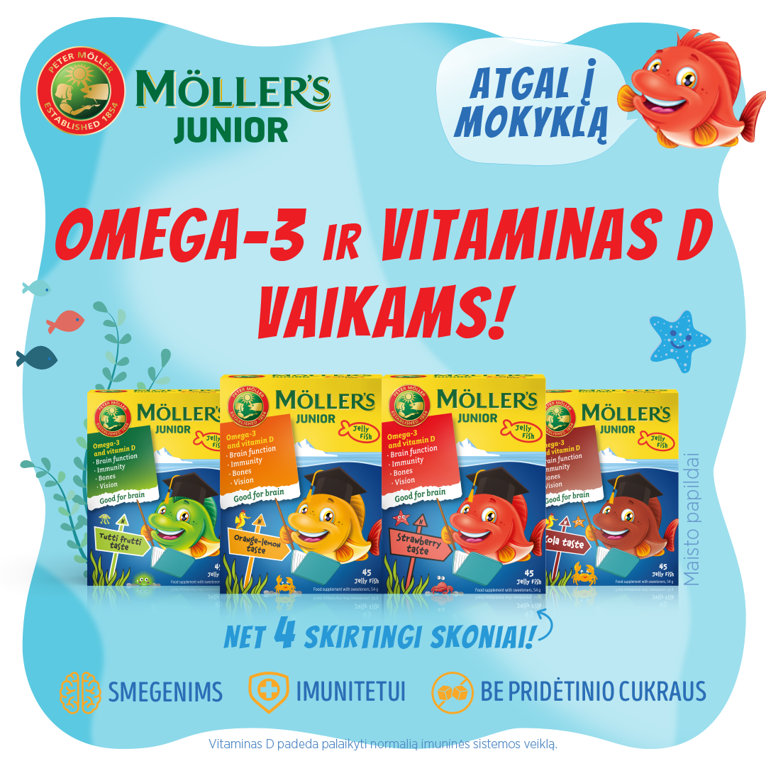 Möller’s žuvų taukai Facebook ad: Vaikų smegenų veiklai ir imunitetui!