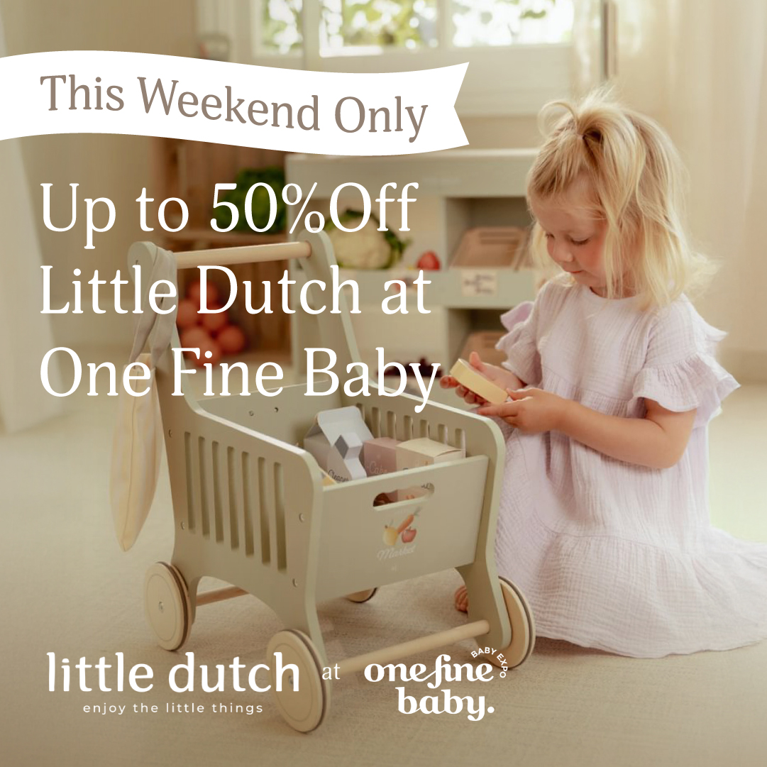 Little Dutch Australia Facebook ad: Up to 50% Off Little Dutch: May 30th-31st at One Fine Baby