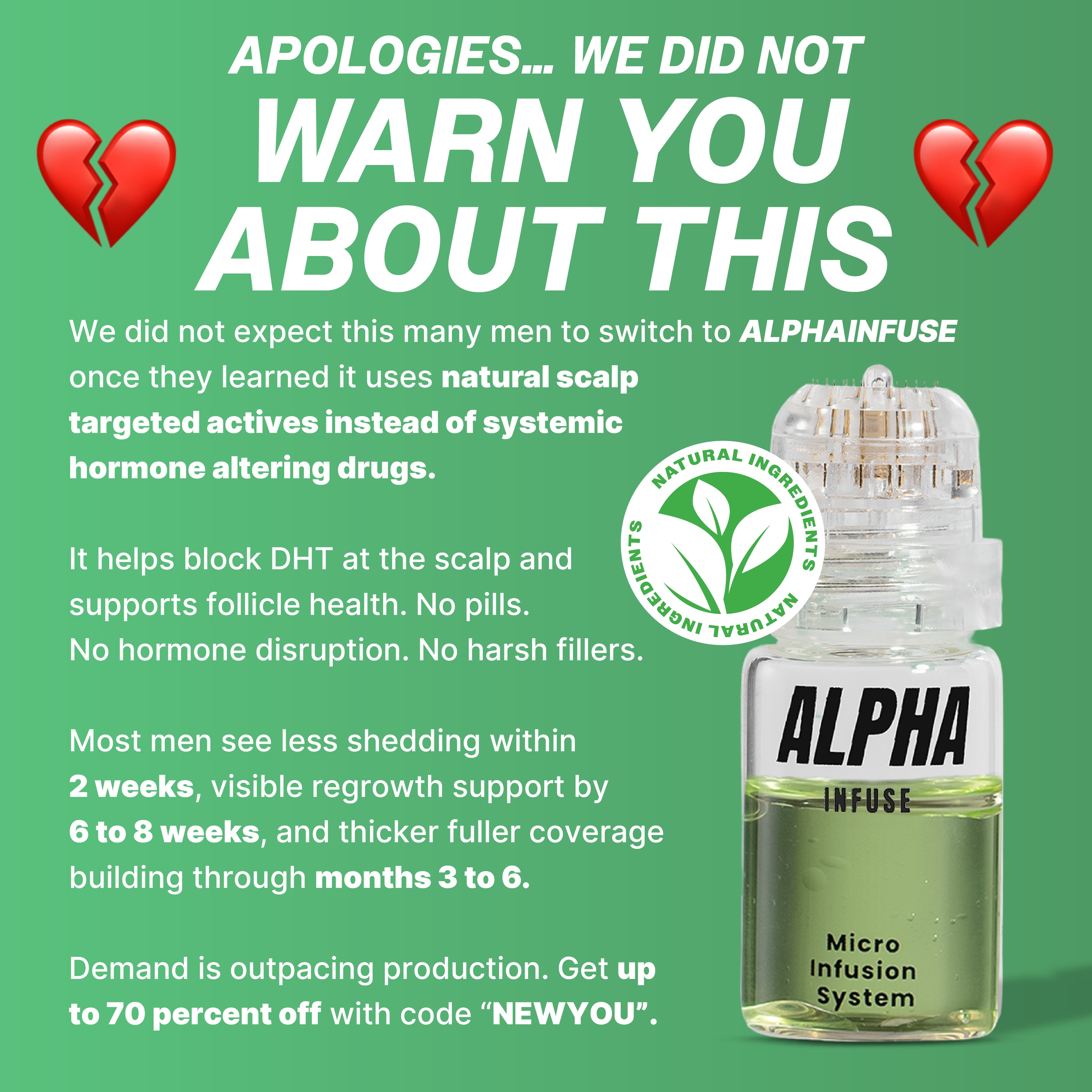 AlphaInfuse Facebook ad