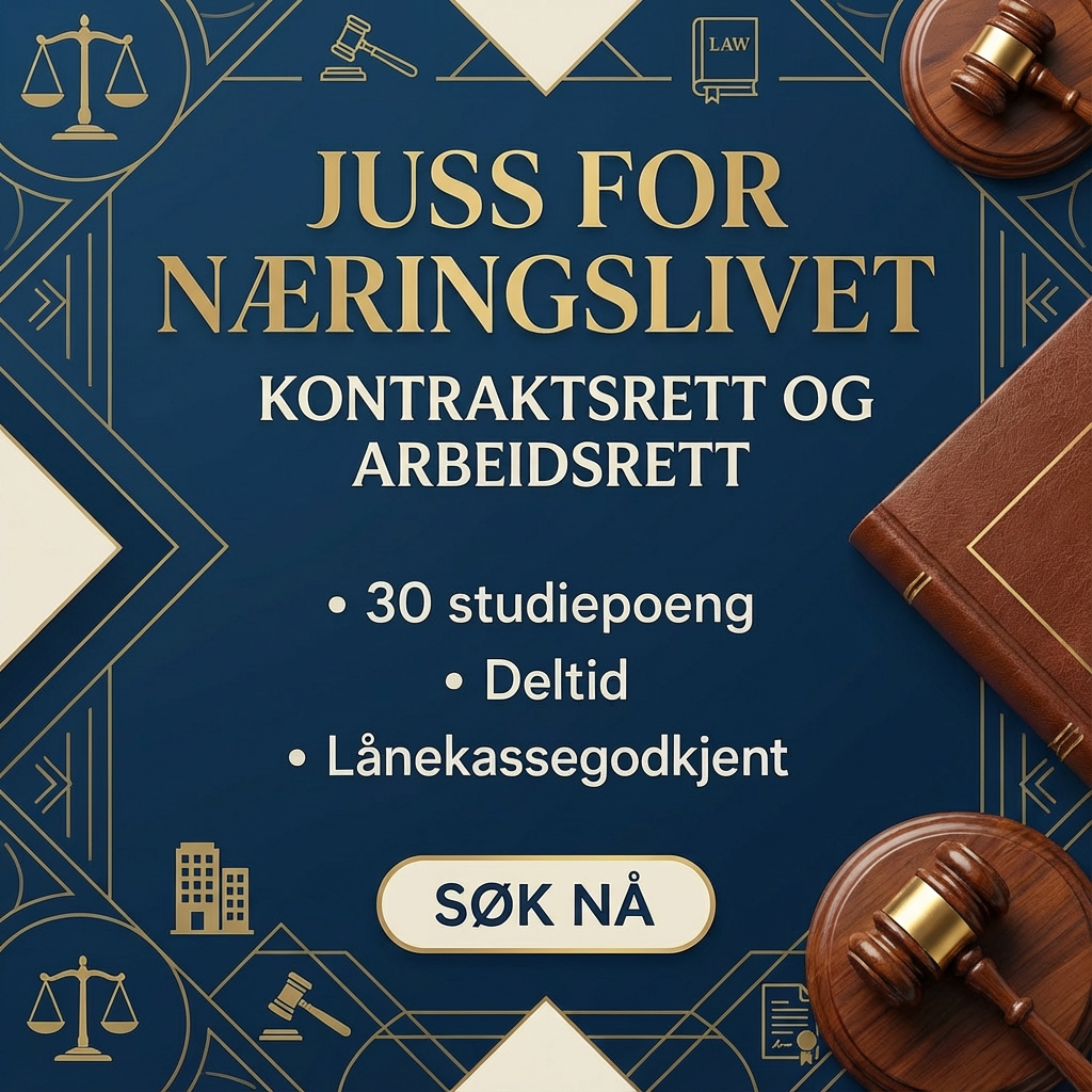 Norges Fagakademi Facebook ad: Juss for næringslivet
