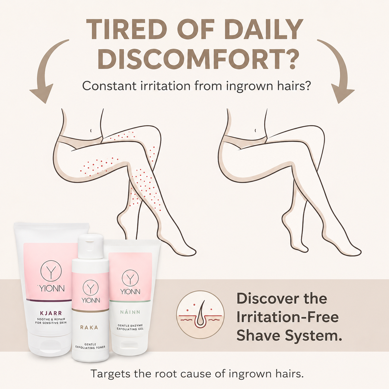 YIONN Facebook ad: What if it isn't your sensitive skin?