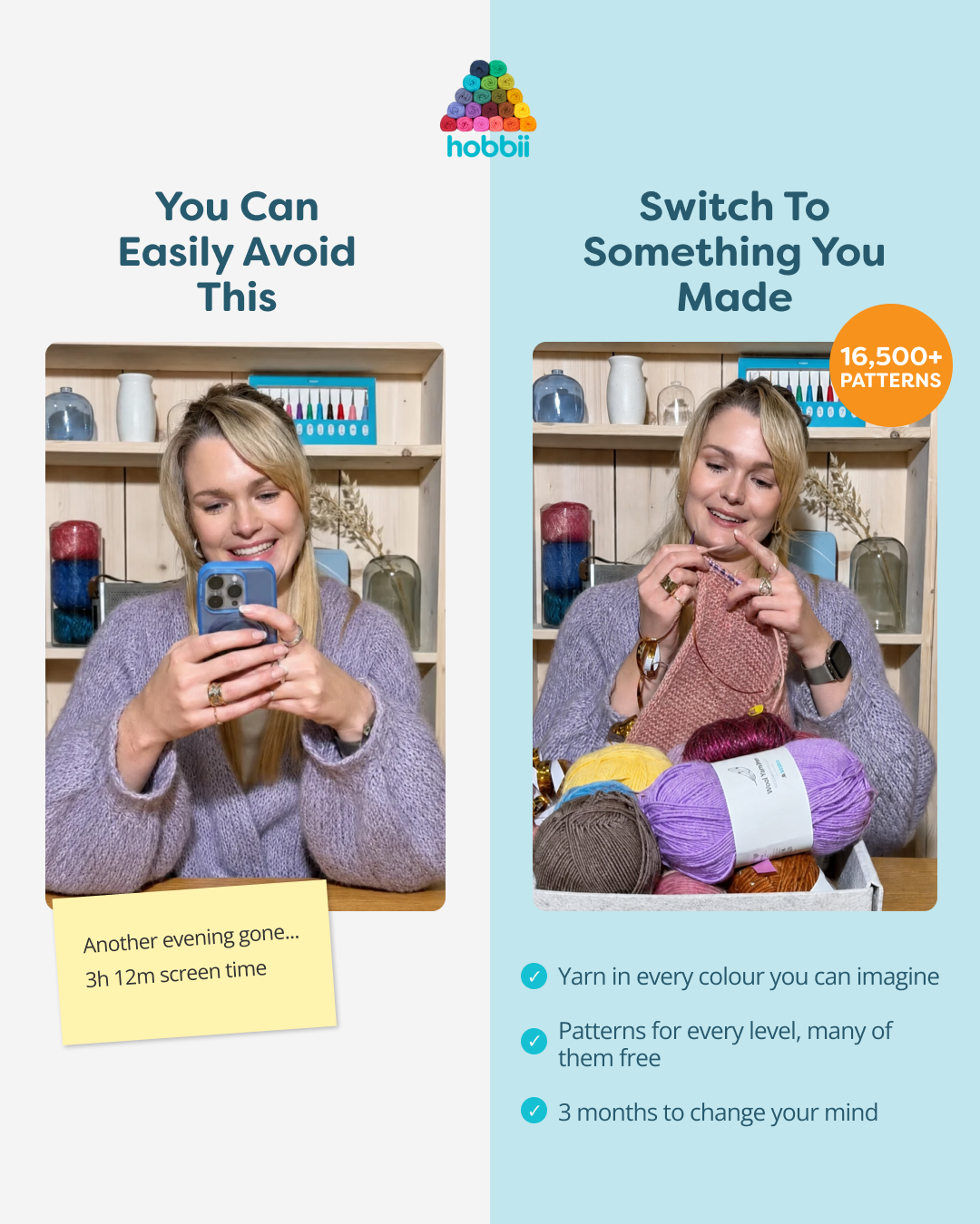 Hobbii Facebook ad from Oct 15, 2026