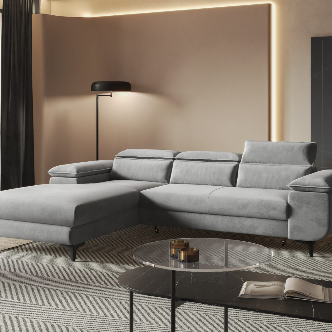 Polskie Meble Furniture Facebook ad: Narożnik z funkcja spania FLAT, £760!