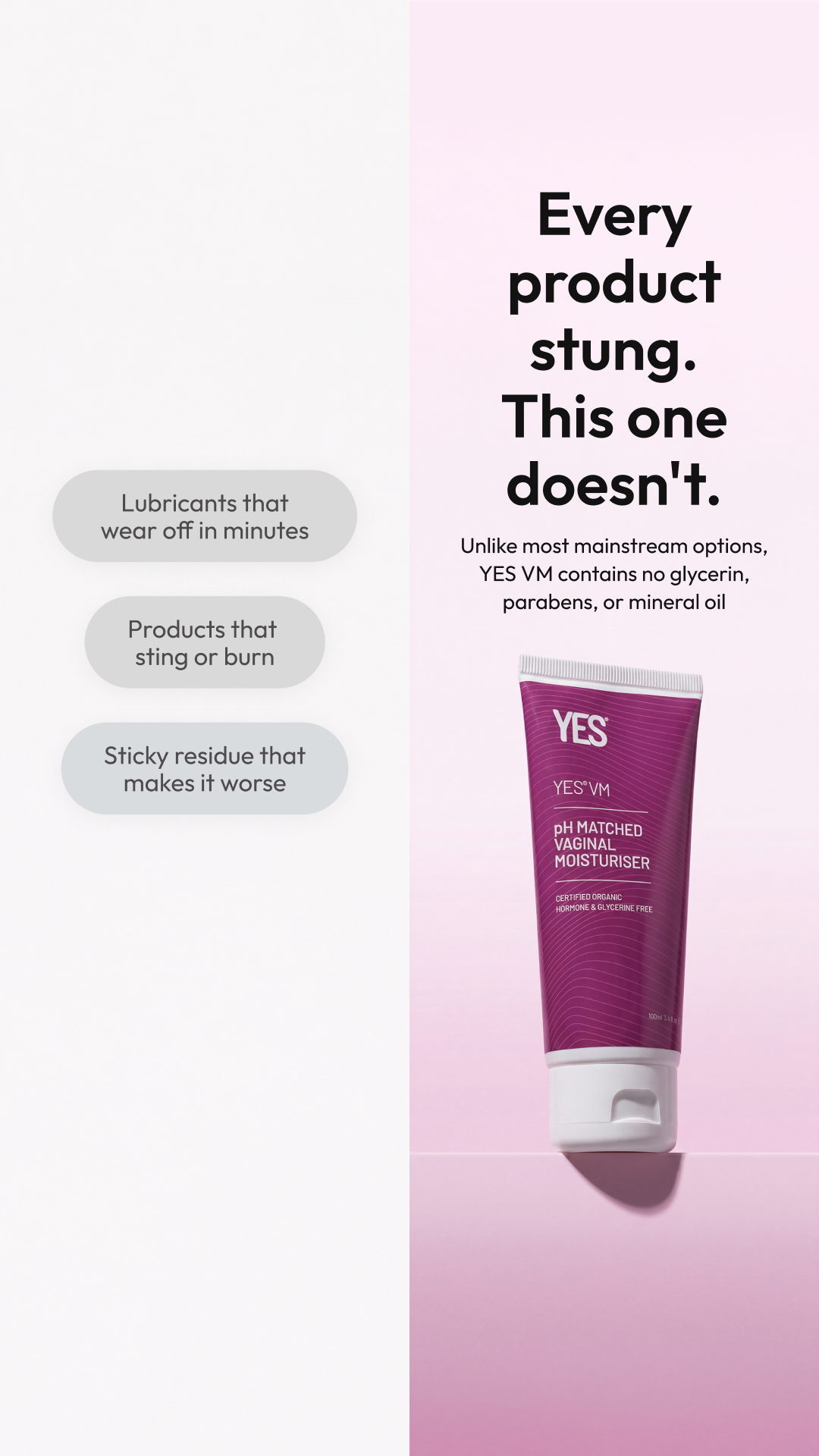 YES - The Organic Intimacy Company Facebook ad