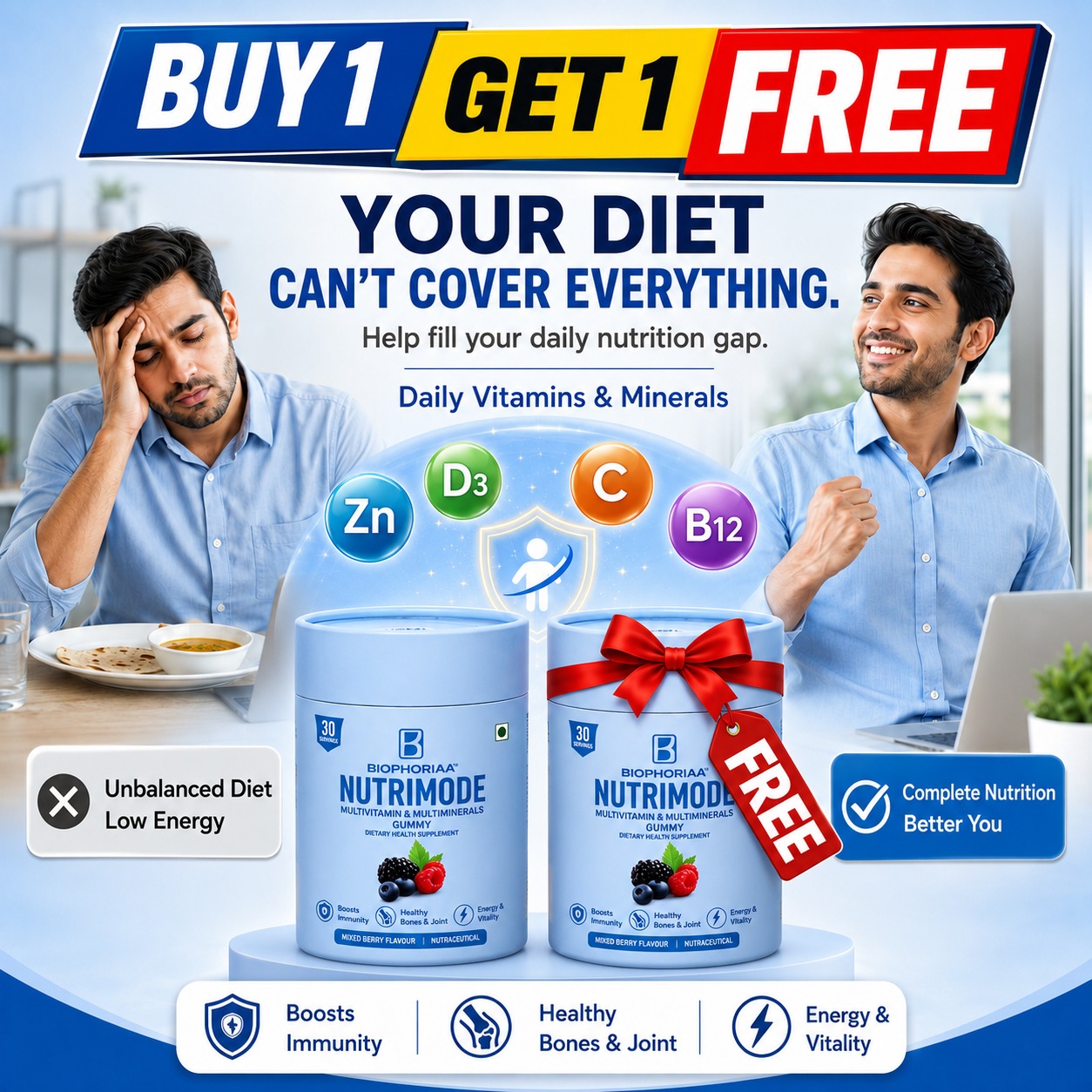 Biophoriaa Facebook ad: Boost Energy & Stamina Naturally