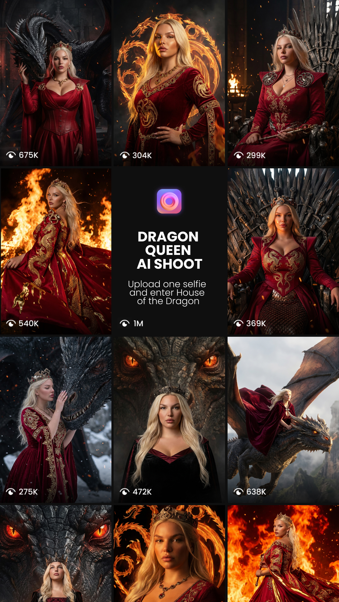 Glam AI: AI Content Generator App Facebook ad