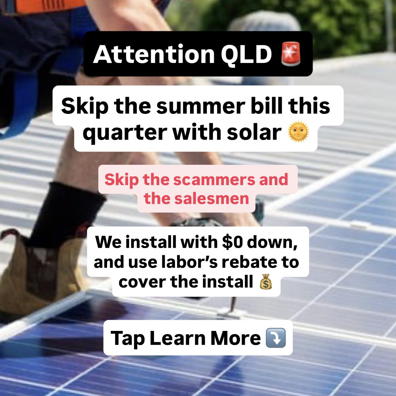 Limitless Solar Solutions Facebook ad: A $0 Power Bill Is Just Math