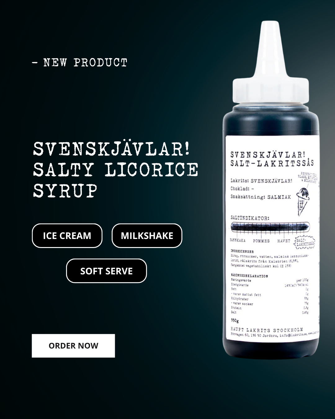 Haupt Lakrits USA Facebook ad: This syrup is not a dessert.