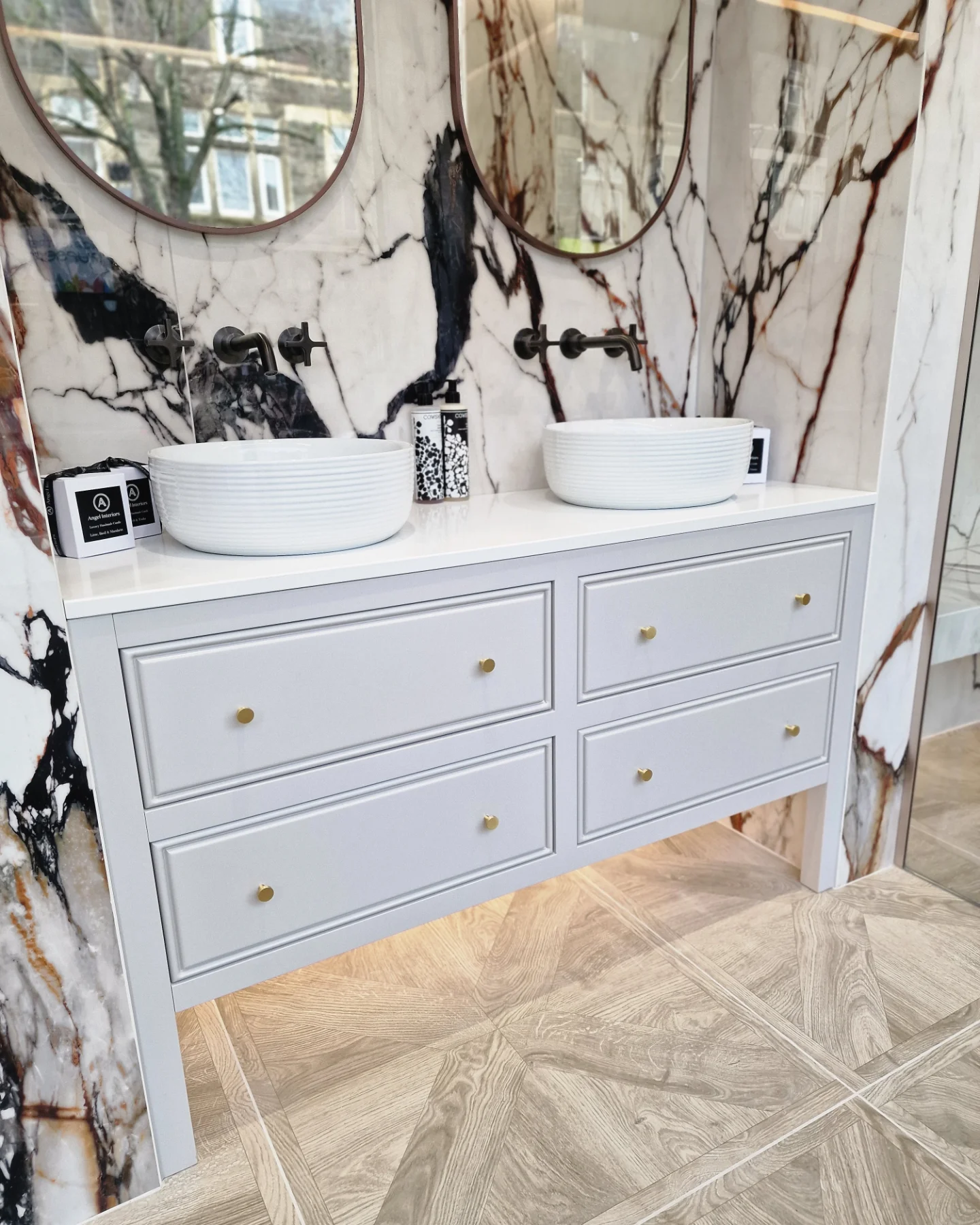 Mockridge Design Facebook ad: Are you looking to upgrade your bathroom furniture?