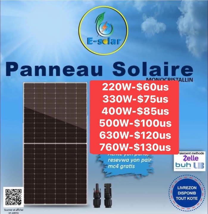 E-solar Haïti Facebook ad