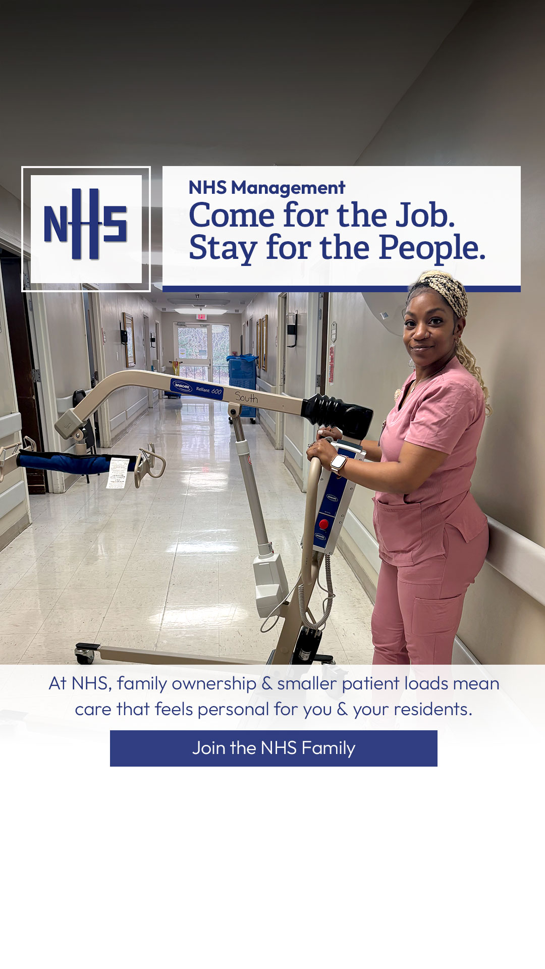 NHS Management, LLC Recruiting Facebook ad from Mar 10, 2026