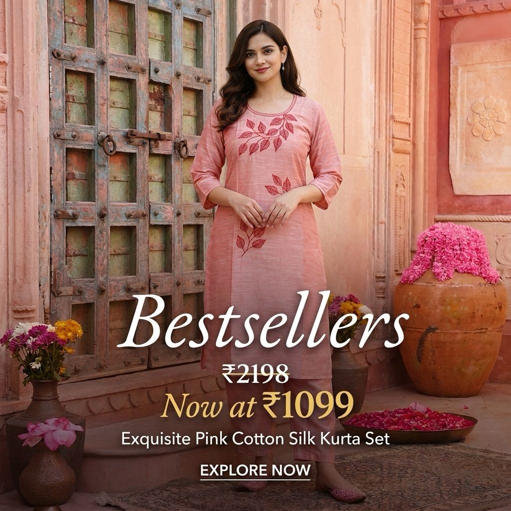 Sakta.com Facebook ad: Elegant Co-ord Set in Linen Cotton